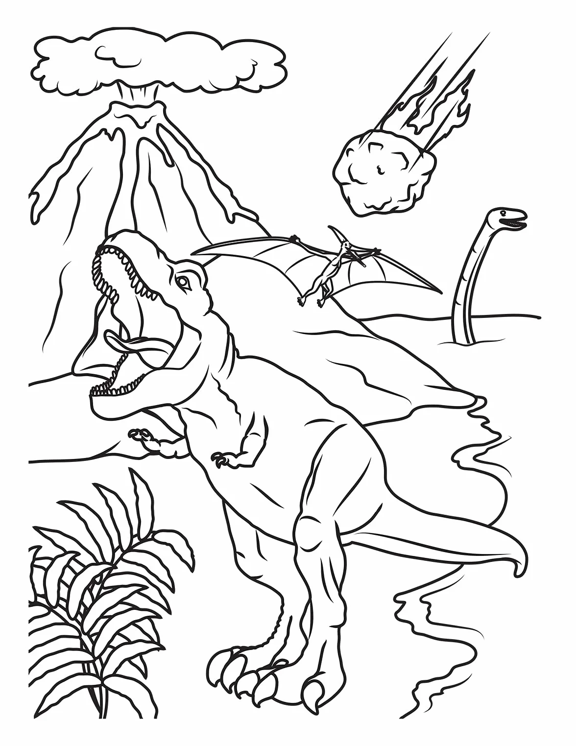 Dinosaur Coloring Book for Kids Ages 4-8: Prehistoric Dino Colouring for Boys & Girls