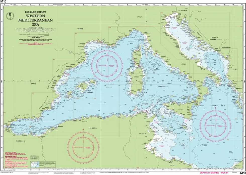 Imray Chart M10 Western Mediterranean