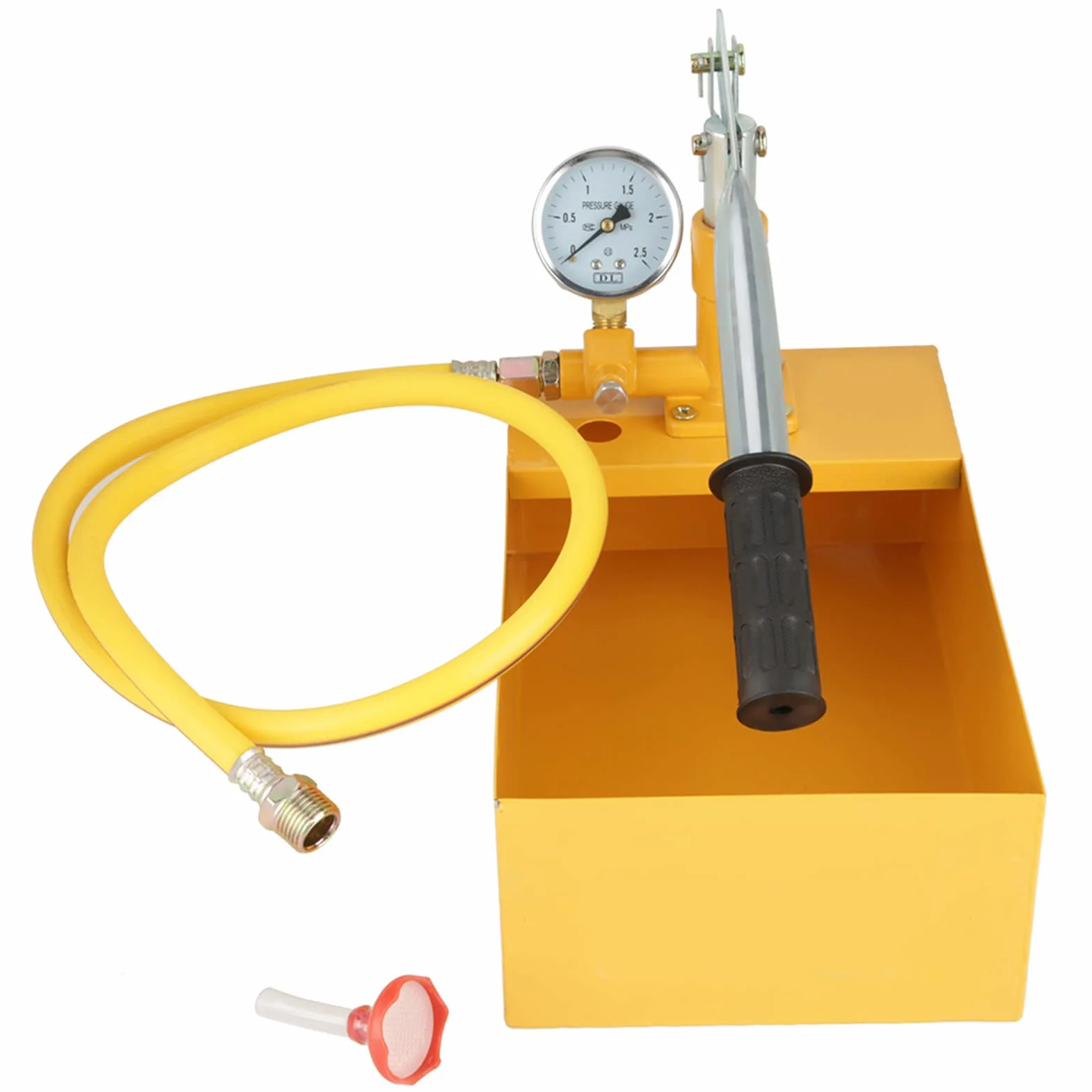 Pompa do Testowania Ciśnienia Wody Hydrostatyczna Pompa Testowa żółta Aluminiowa 2.5Mpa 25Kg Ręczna Hydrauliczna Pompa do Testowania Ciśnienia Wody Narzędzie do Testowania