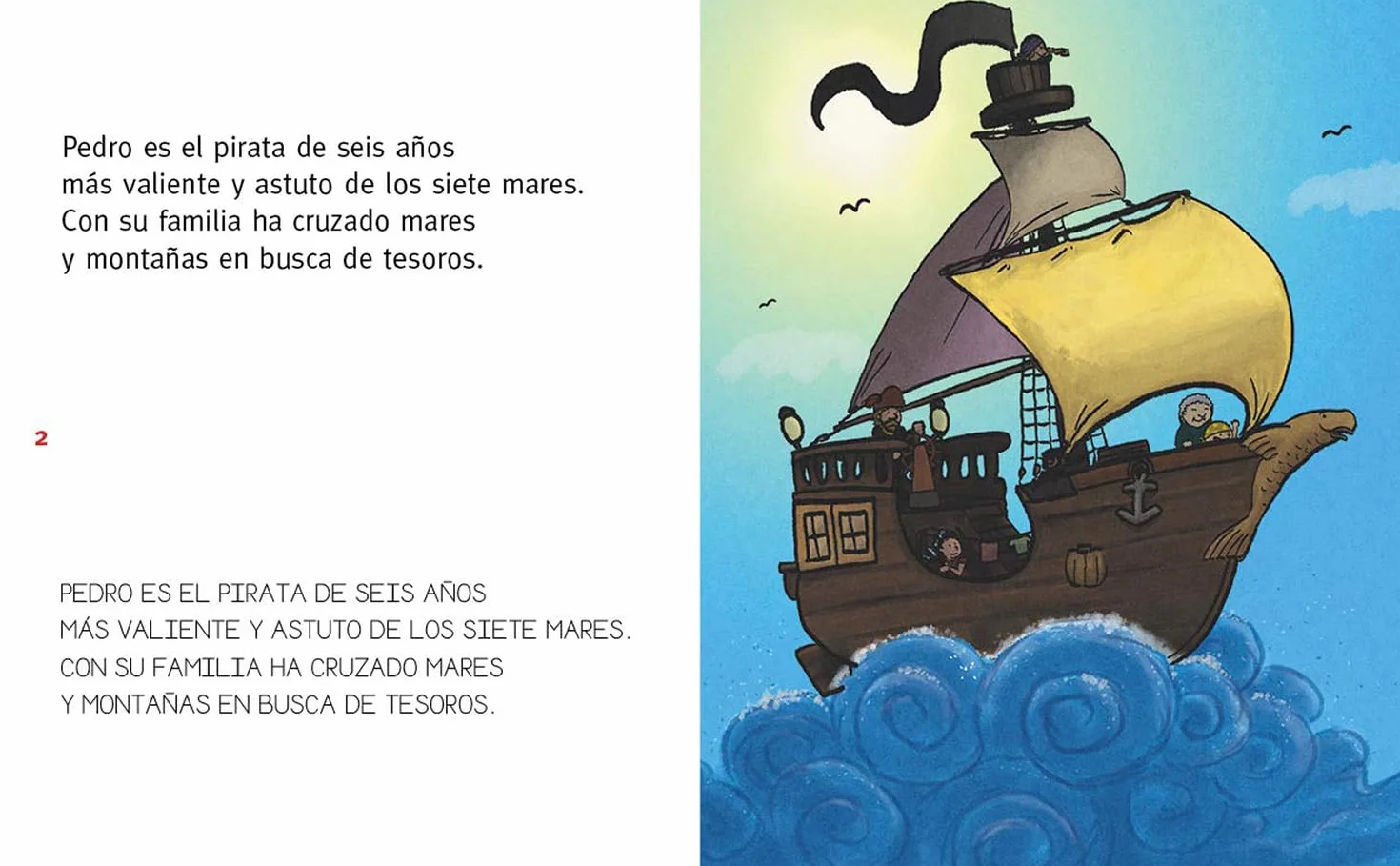 El Tesoro del Pirata: Cuentos para Aprender a Leer Letra MAYÚSCULA - Niños 5-6 Años