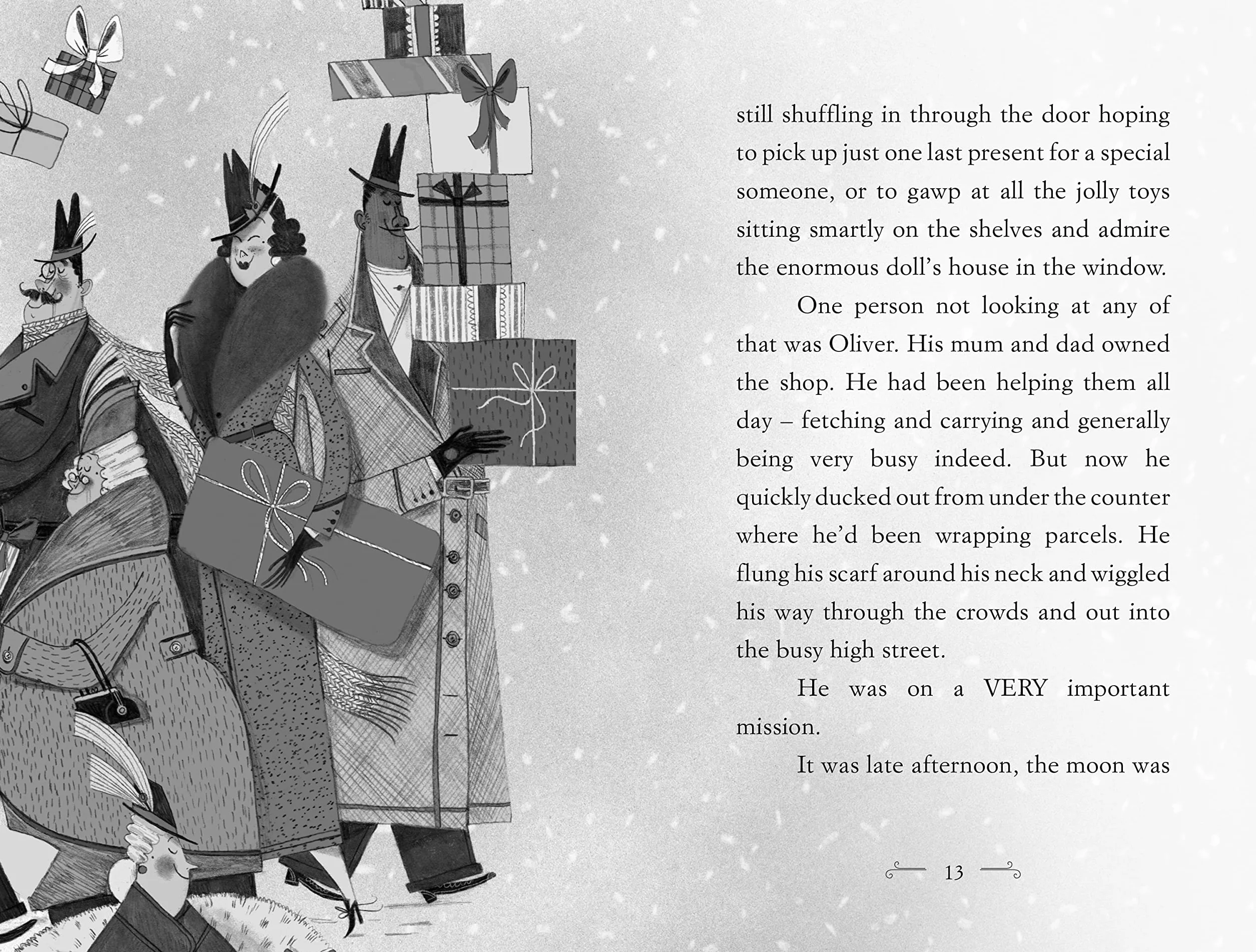 How Winston Delivered Christmas: A Festive Chapter Book with Black and White Illustrations
