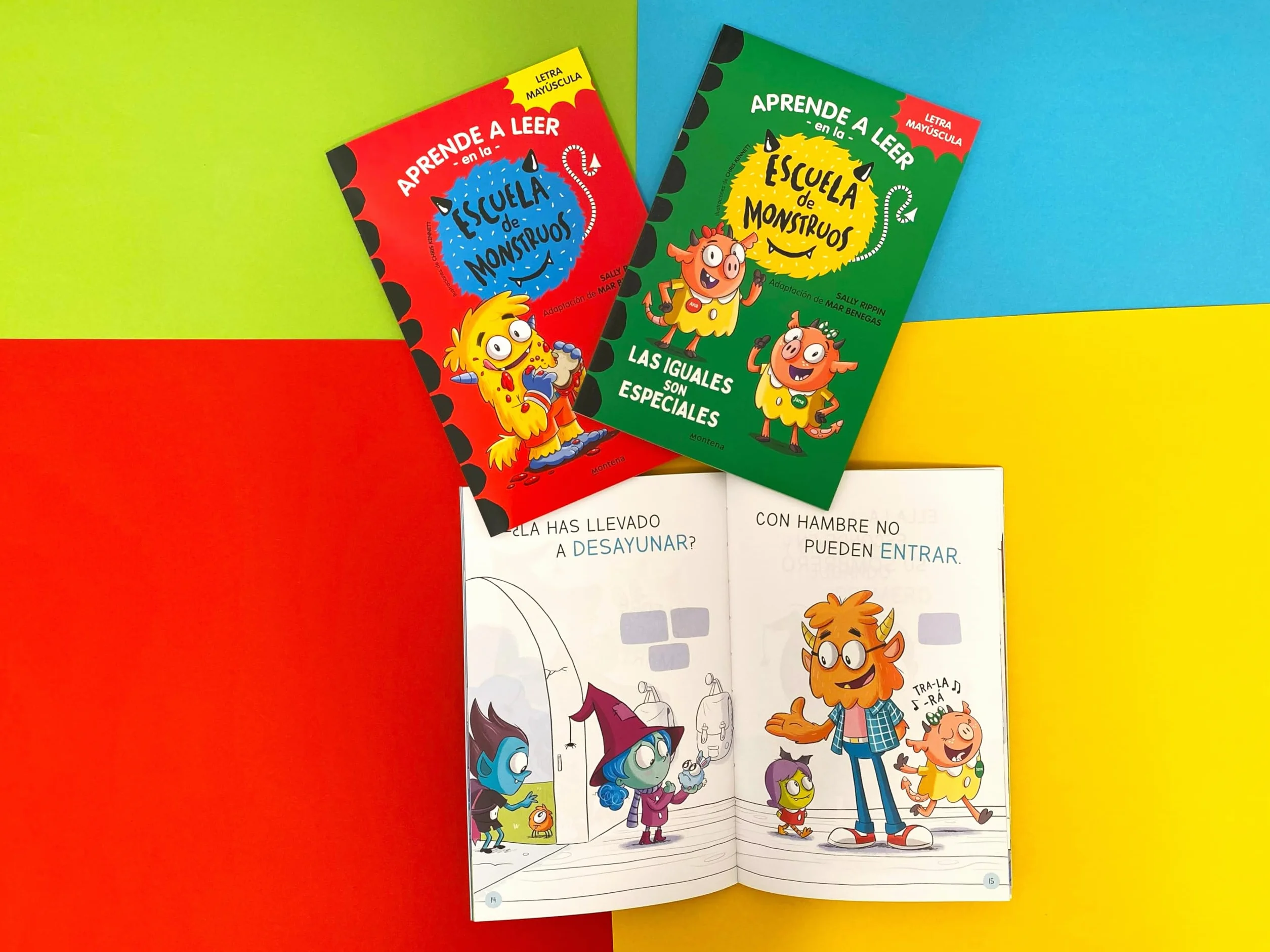 Escuela de Monstruos Pack Libros 1 2 3 En letra MAYÚSCULA aprender a leer niños 5 años