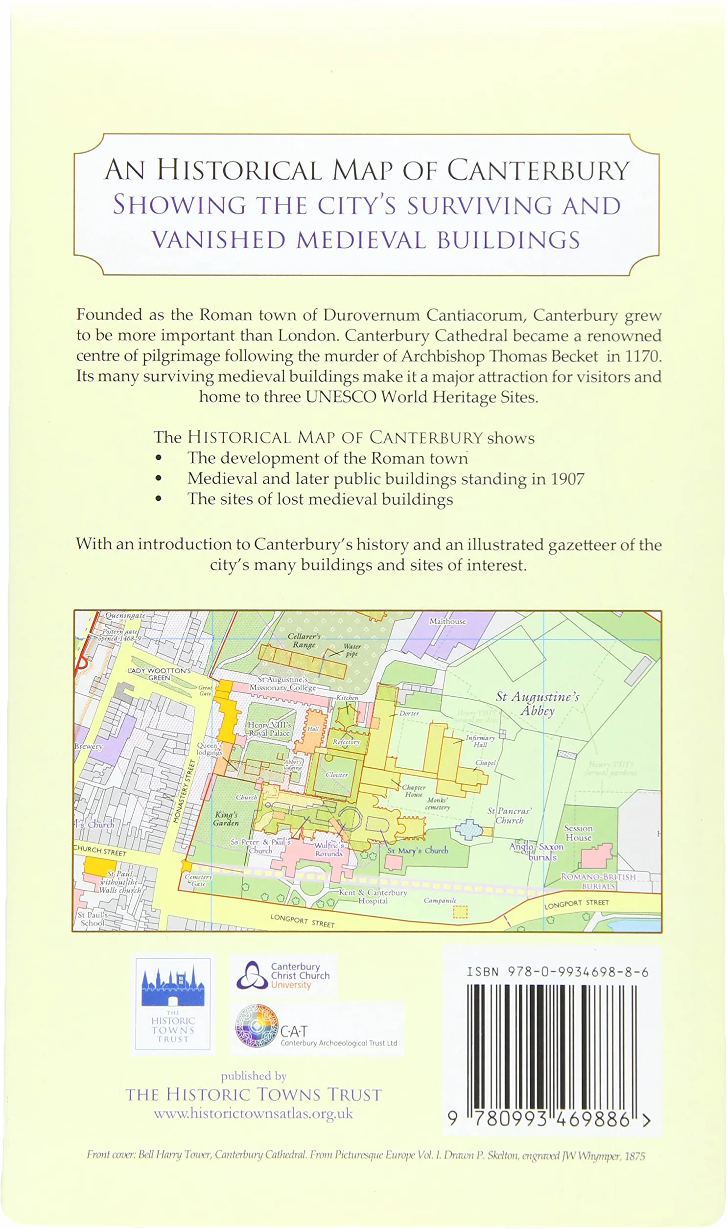 Historical Map of Canterbury Medieval Times to 1907