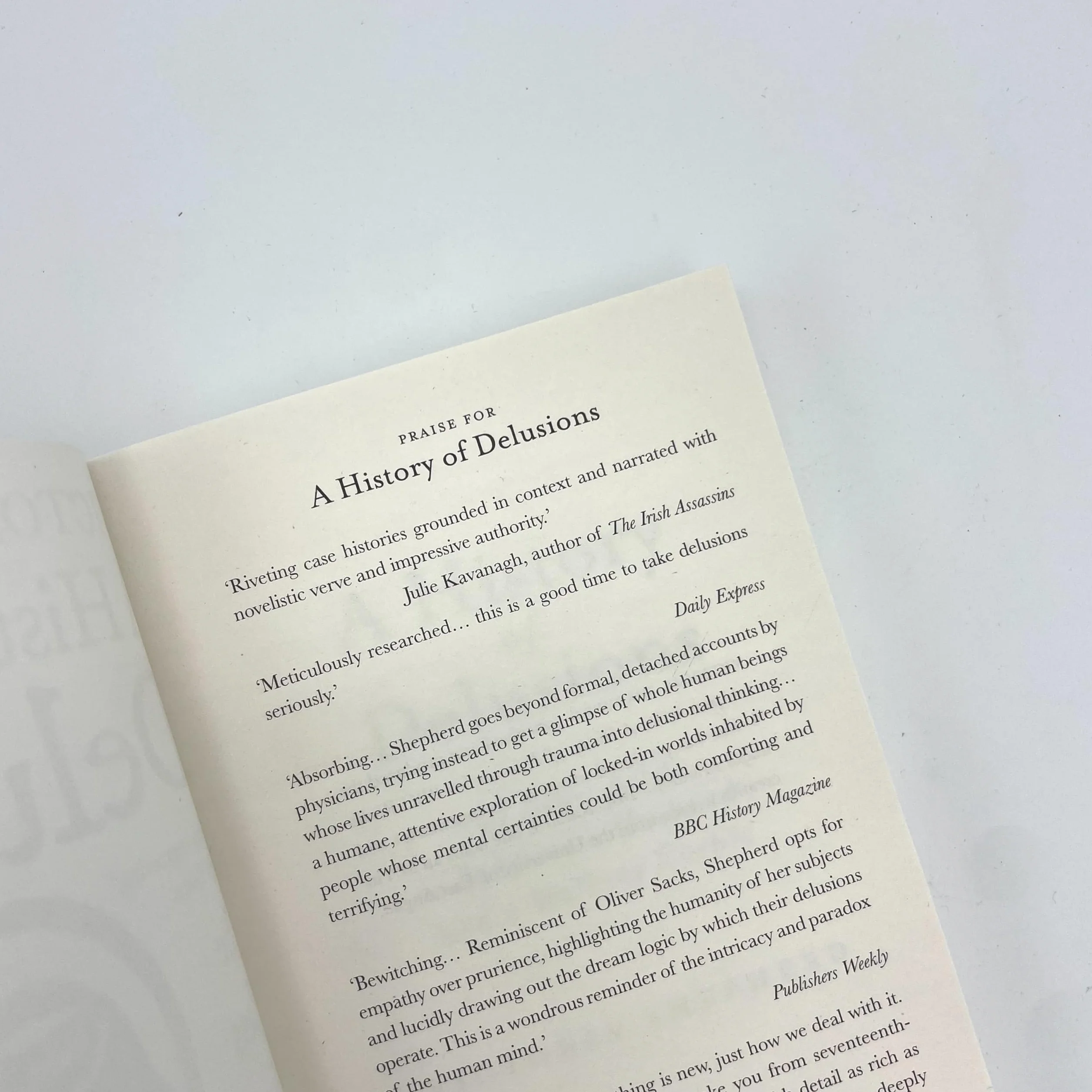 A History of Delusions: The Glass King, a Substitute Husband and a Walking Corpse