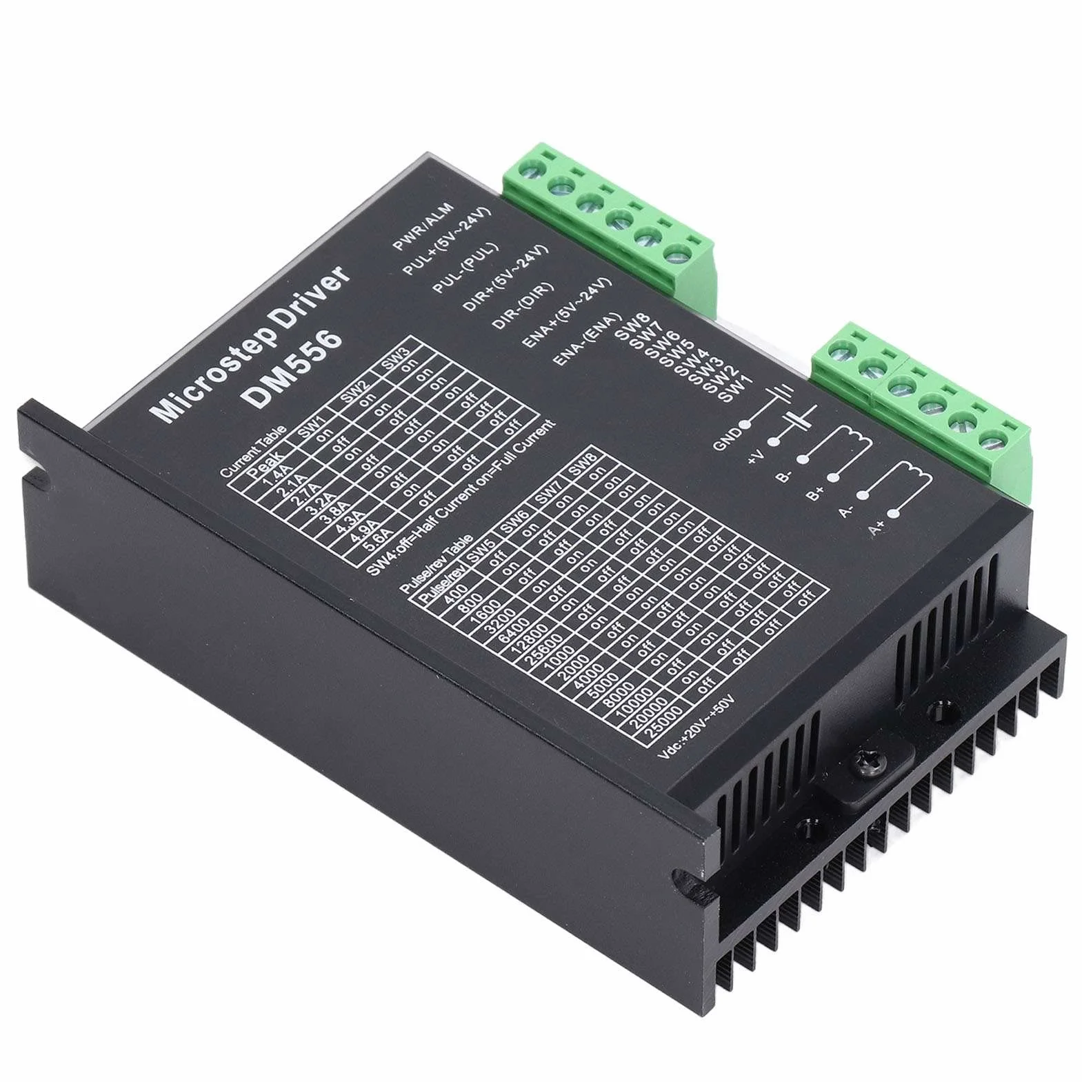 Dm556 Cyfrowy Silnik Krokowy Sterownik Silnika Krokowego Nema 34, Dm556 Sterownik 2-fazowy 5.6A Sterownik Microstep Cyfrowy dla 57 86 Silników Krokowych NEMA23 NEMA34 Sterownik