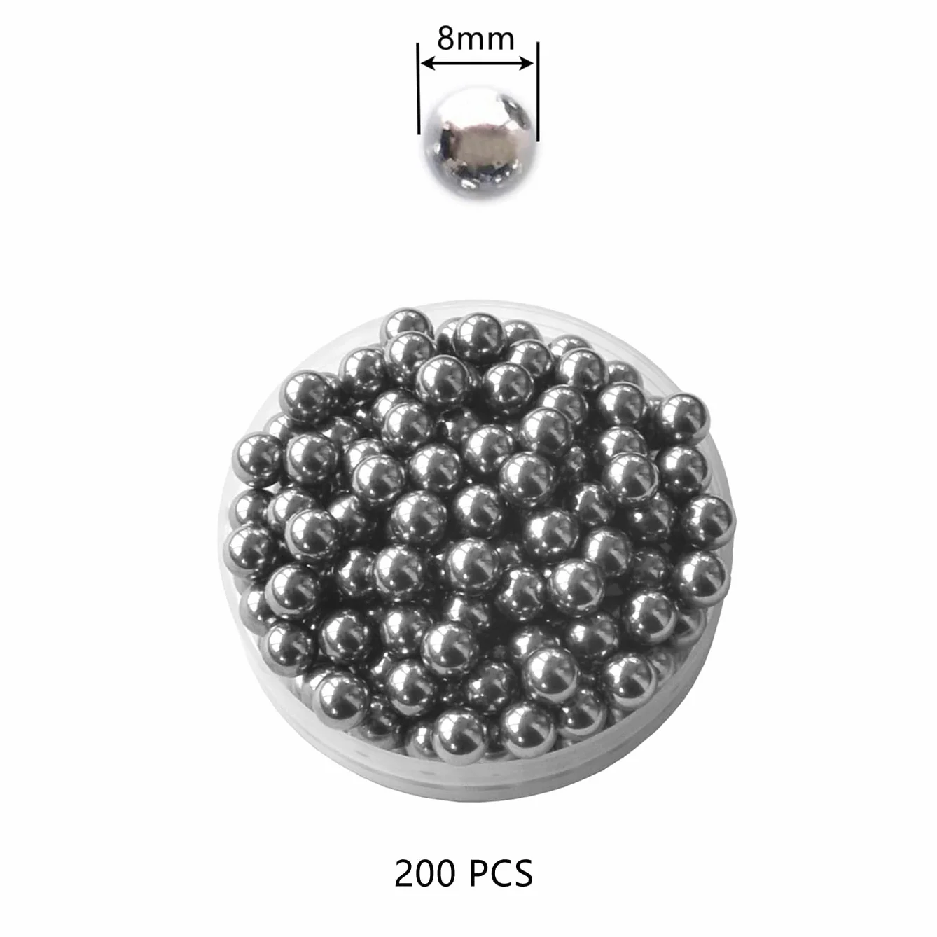 Kulki łożyskowe 8 mm ze stali węglowej 200 szt.