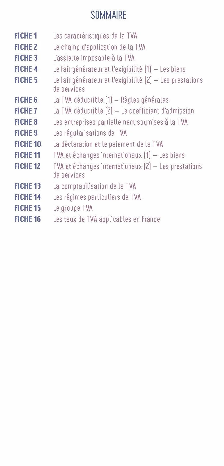 Le petit TVA 2025: L'essentiel en bref