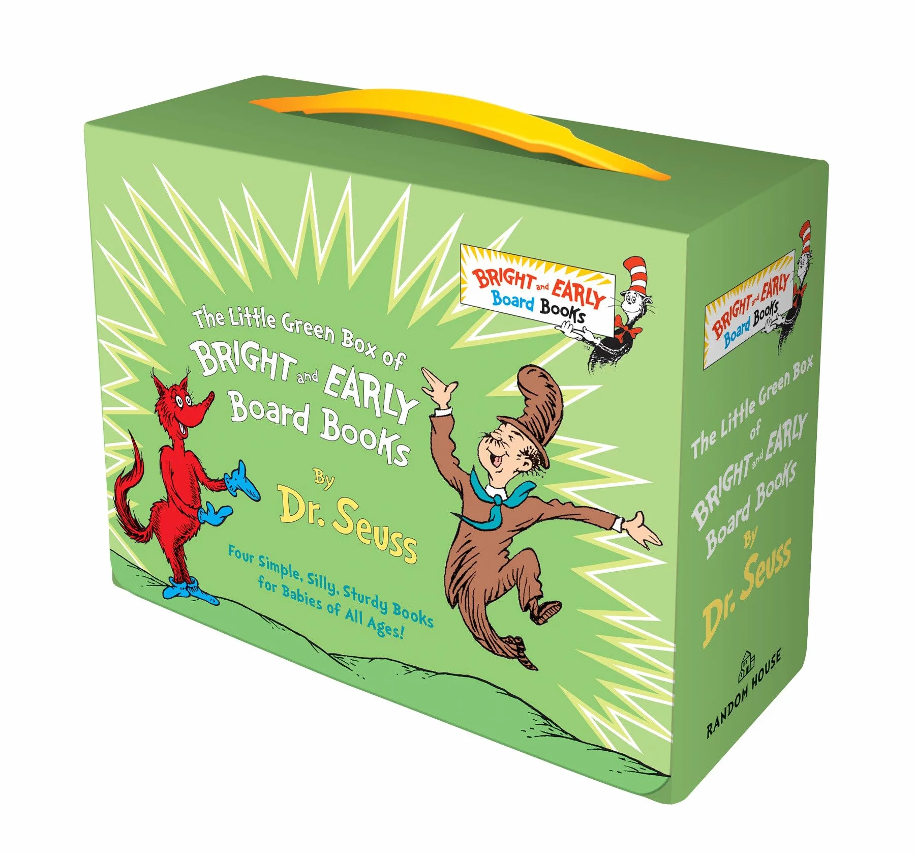 Little Green Boxed Set of Bright and Early Board Books: Fox in Socks; Mr. Brown Can Moo! Can You?; There's a Wocket in My Pocket!; Dr. Seuss's ABC