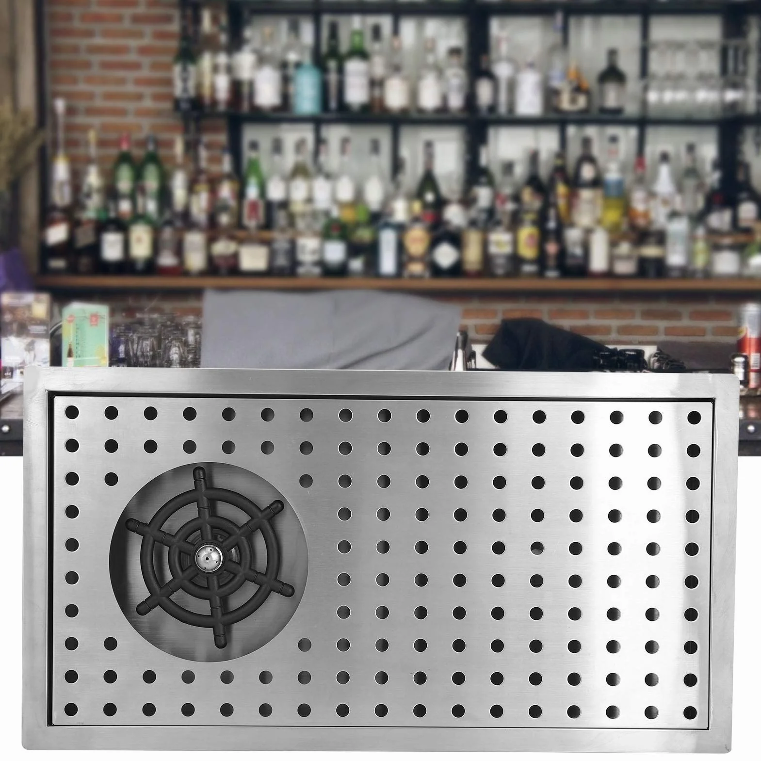 Automatyczna myjka do kubków, BuyWeek G1/2, stal nierdzewna, trwała, automatyczna myjka do szkła, do baru, pubu, restauracji, średnia (z siatką)