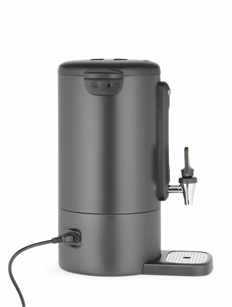 HENDI Zaparzacz do kawy, UNIQ, do parzenia kawy, kran bez kapania, wskaźnik poziomu wody, perkolator do kawy, ekspres do kawy, 7L, 230V/1050W, 307x330x(H)450mm, stal nierdzewna, polipropylen, czarny