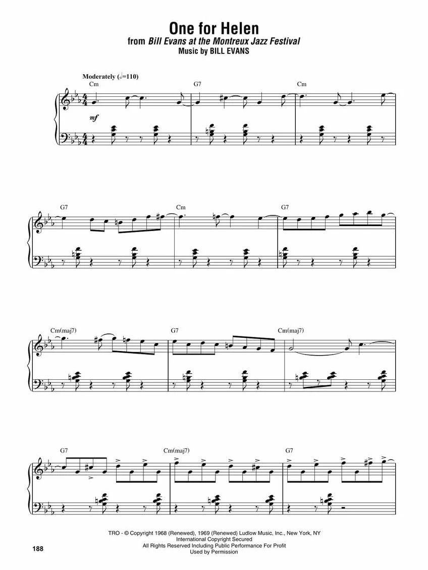 Bill Evans Omnibook for Piano: Transcribed Exactly from His Recorded Solos