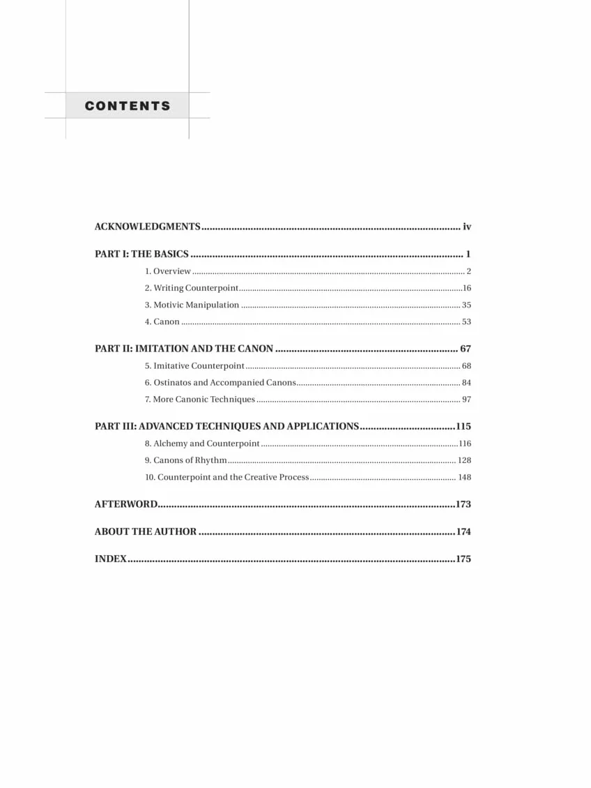Contemporary Counterpoint - Theory & Application Book/Online Audio