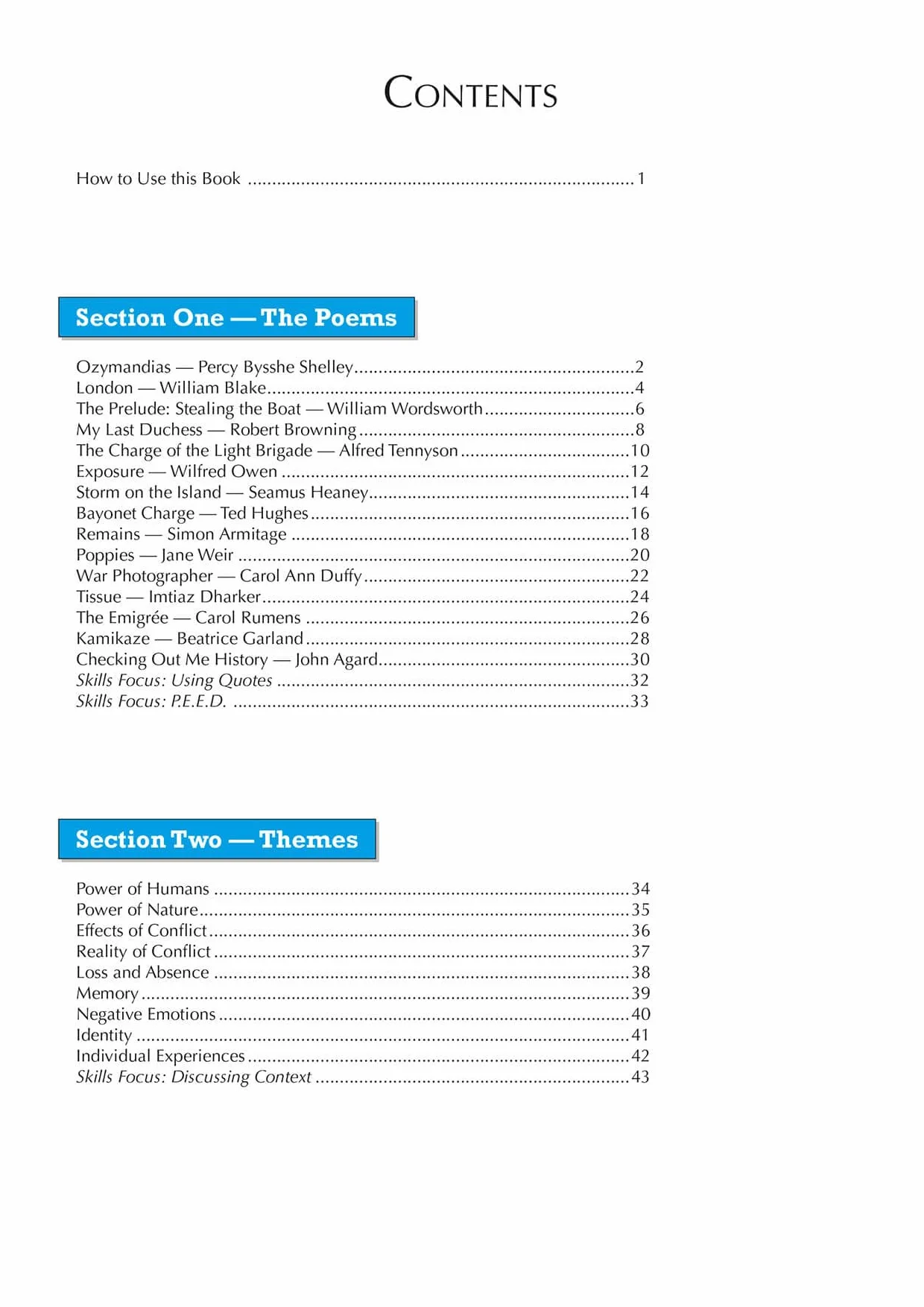GCSE English Literature AQA Poetry Workbook: Power & Conflict Anthology (includes Answers)