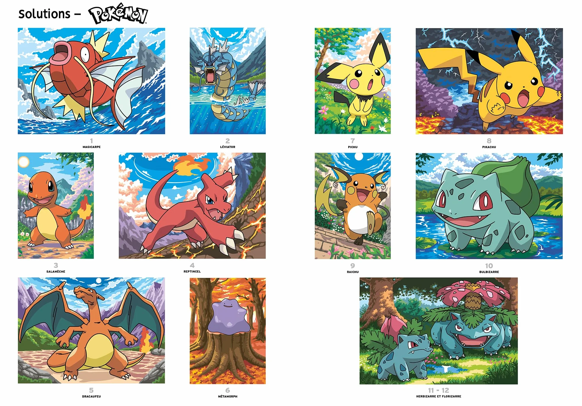 Coloriages mystères - Pokémon: Colorie les chiffres et découvre l'image