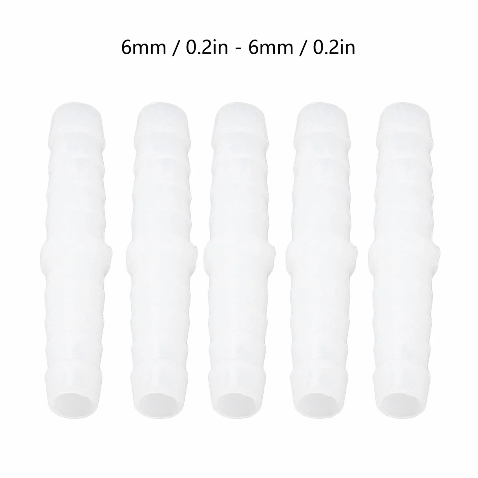 Plastikowy Króciec do Węża Kolczasty Splicer Mender Adapter 6mm