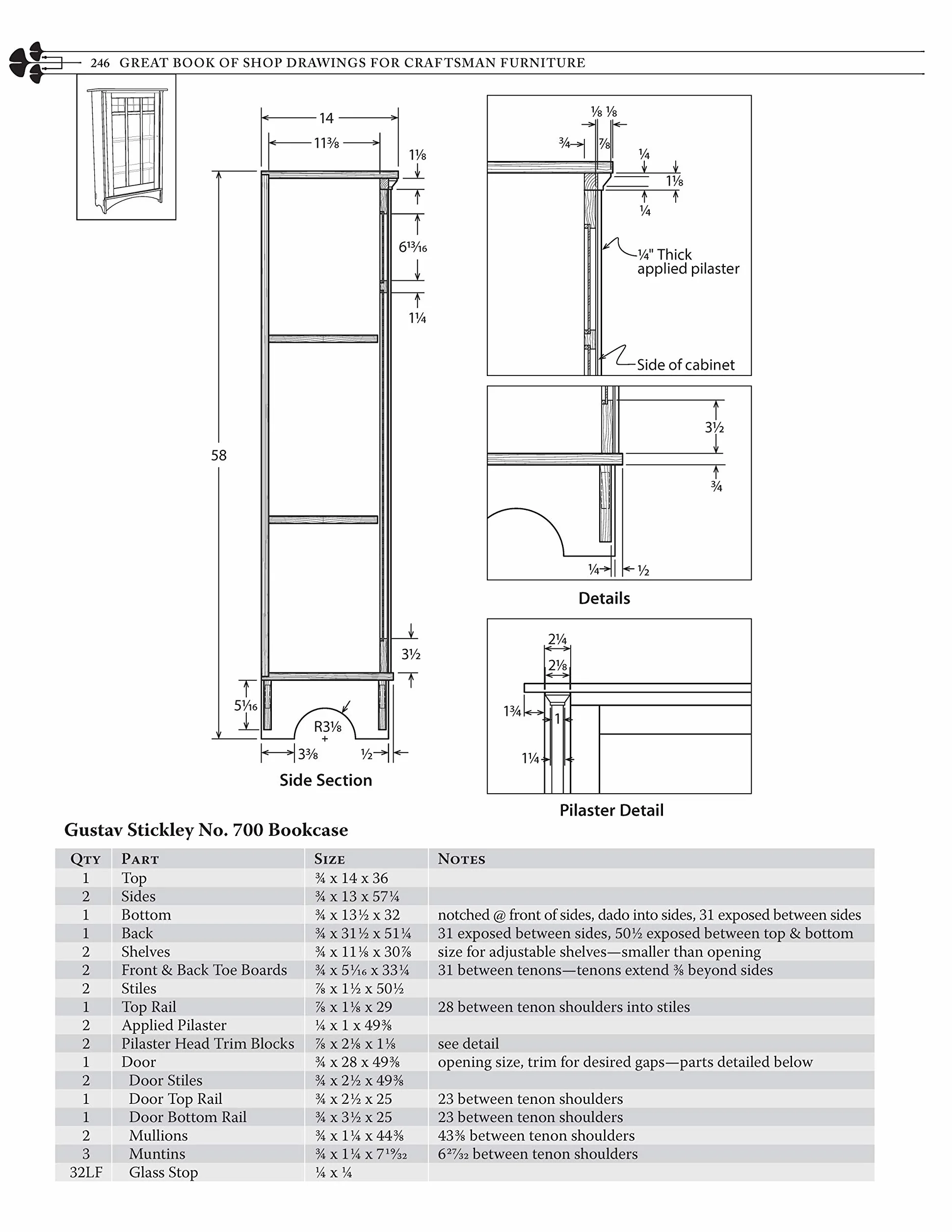 Great Book of Shop Drawings for Craftsman Furniture, Revised & Expanded Second Edition: Authentic Plans for 61 Classic Pieces