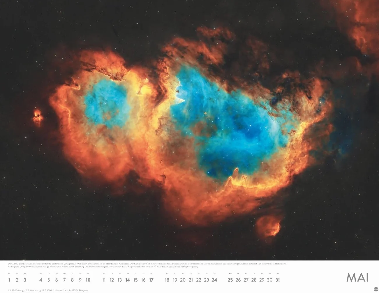 Das Universum Posterkalender 2026: Fotokalender mit Spiralgalaxien, Hubble-Weltraumteleskop