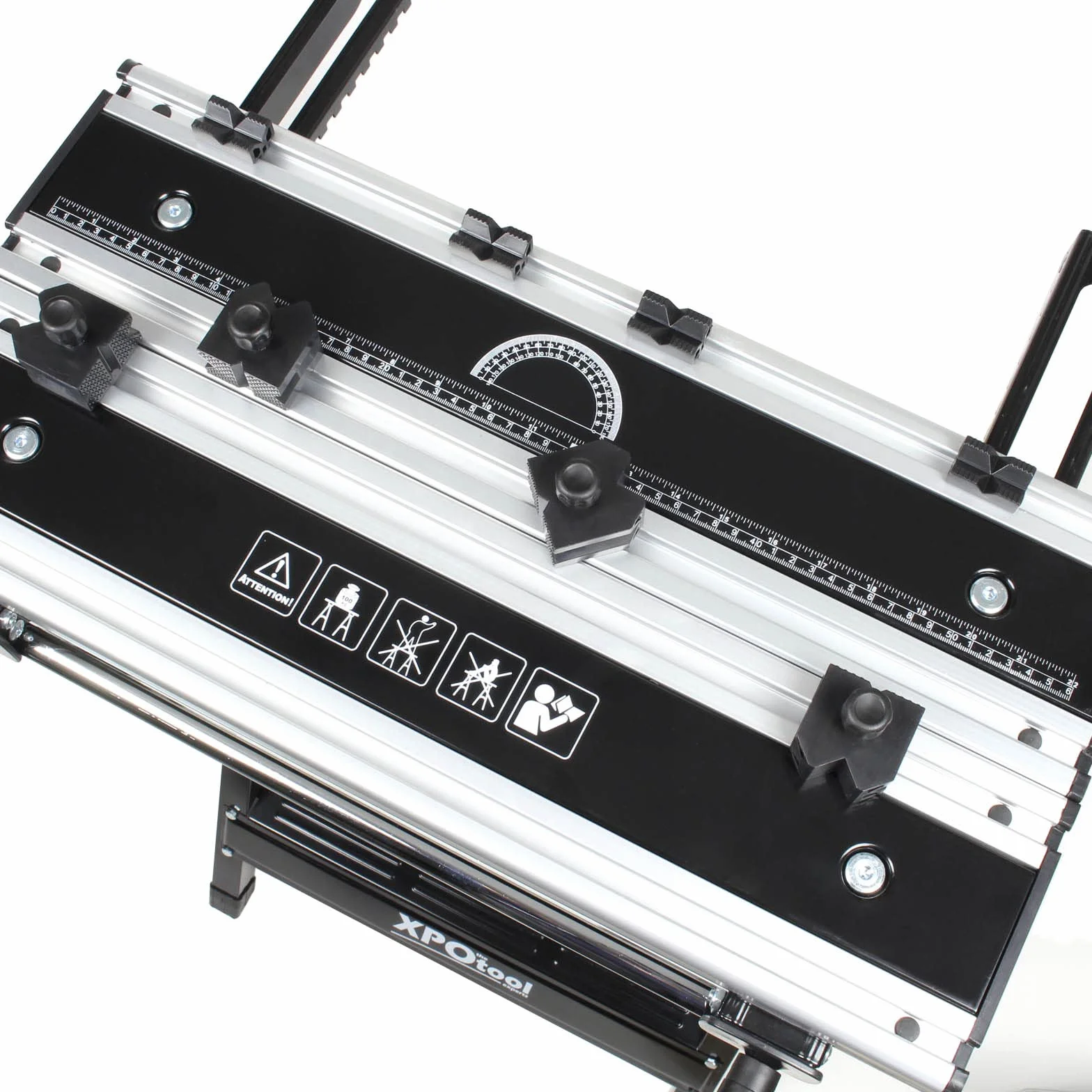 Wiltec Stół warsztatowy zaciskowy składany 60x59x77-107 cm stal aluminium do 100 kg