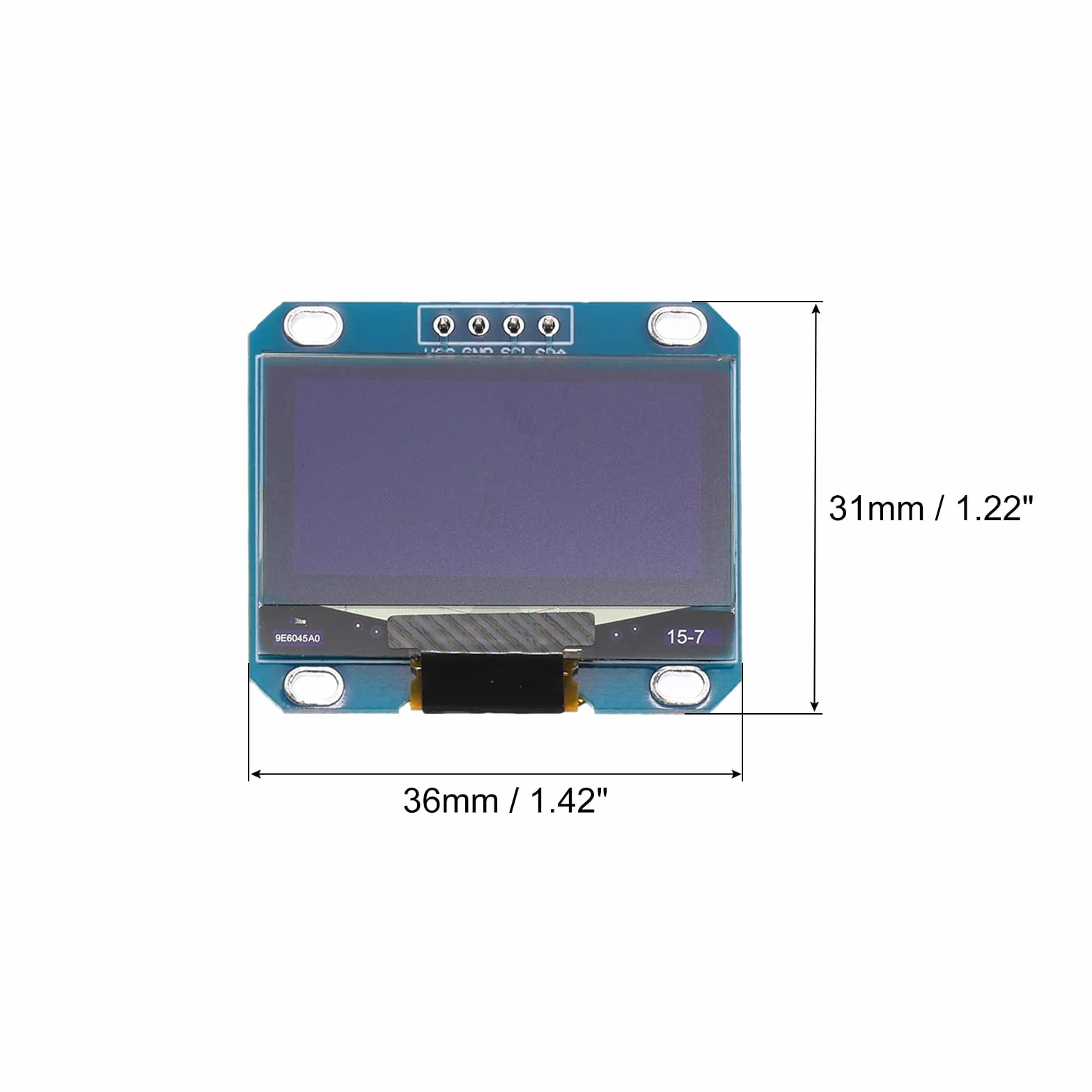 QUARKZMAN Moduł ekranu LCD OLED 1,3 cala 128x64 I2C IIC niebieski