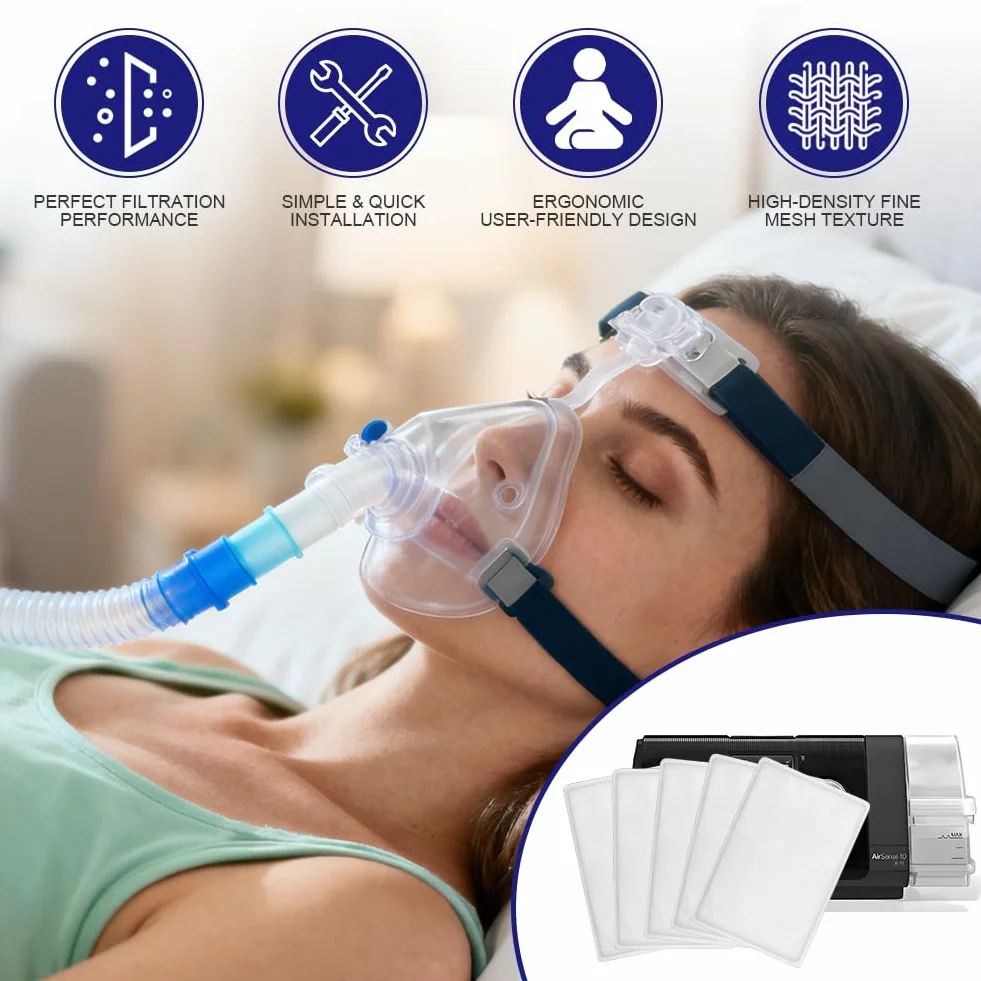 Jednorazowe filtry powietrza do aparatów respiratorów– 20 sztuk, do higienicznej terapii domowej