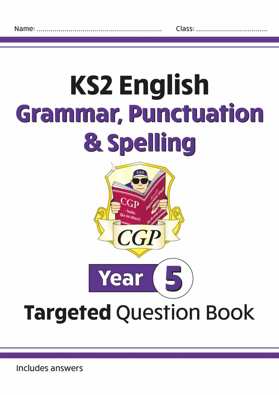 KS2 English Year 5 Grammar Punctuation Spelling Targeted Question Book with Answers