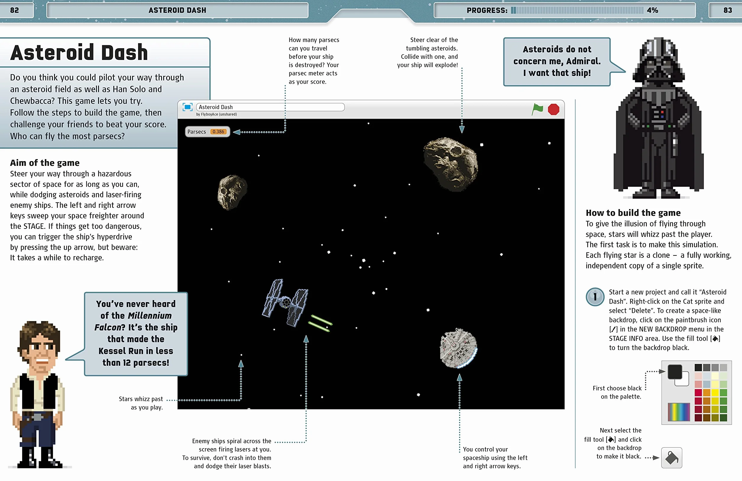 Star Wars Coding Projects: Step-by-Step Visual Guide to Animations, Games & Simulations