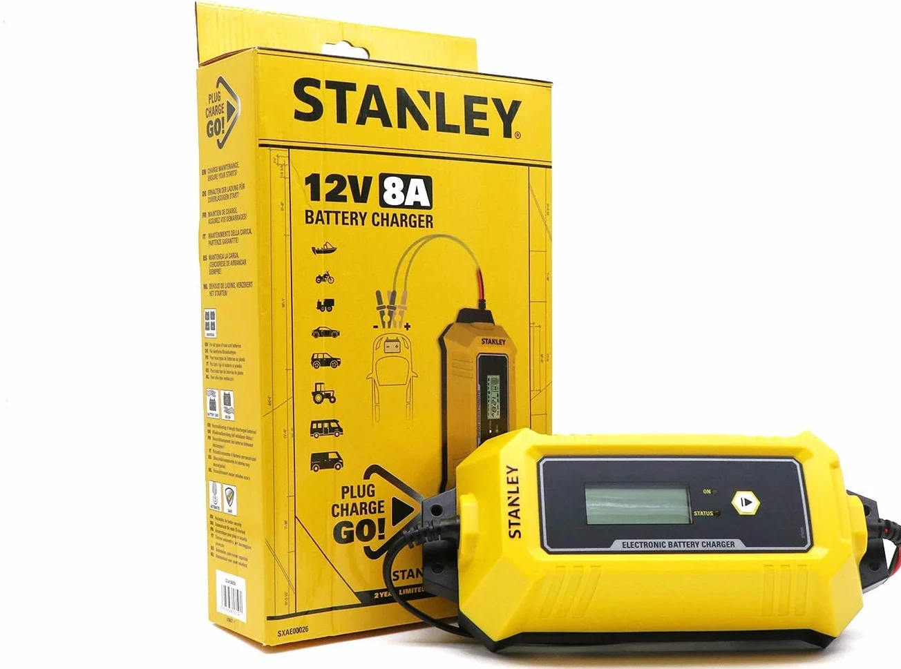 STANLEY Inteligentna ładowarka akumulatorów 12 V 8 A