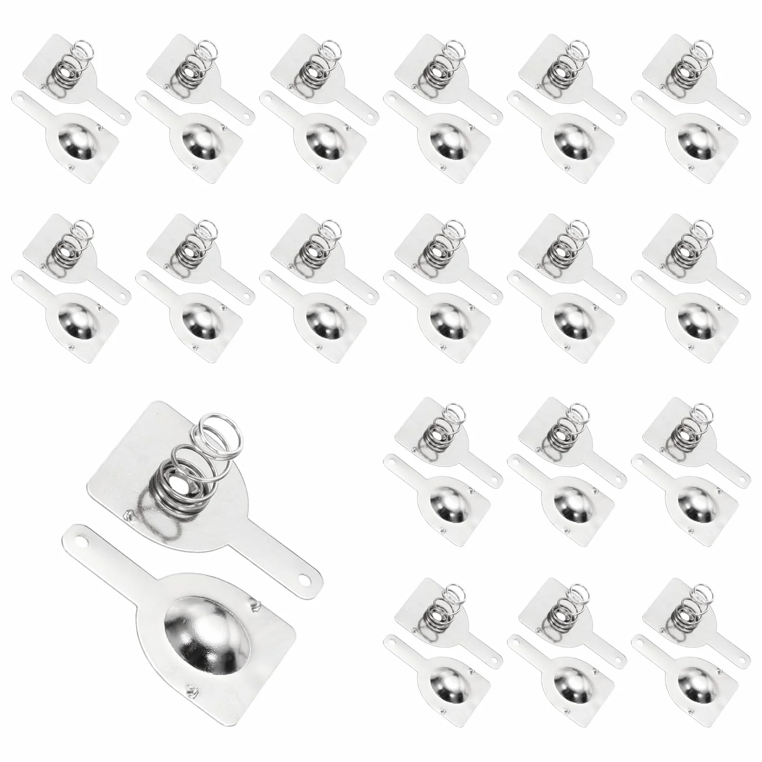 QUARKZMAN 20 sztuk baterii 18650 sprężyna kontaktowa niklowana płyta 18,5 mm x 16 mm plus do minus konwersja sprężyna zamienna do montażu PCB i uchwytu baterii