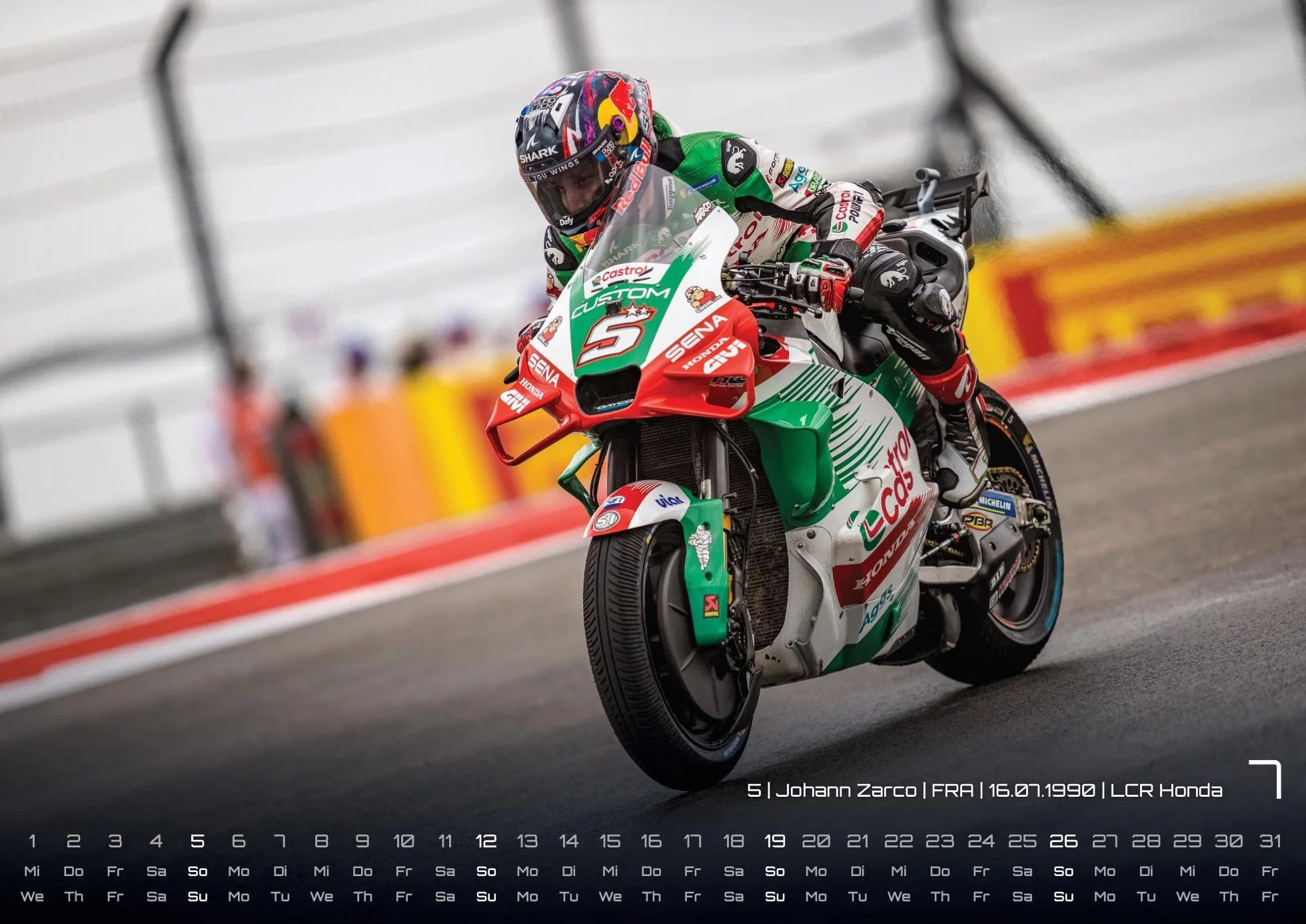 MotoGP Kalender 2026 DIN A3 Motorrad Grand Prix Wandkalender 42x30 cm