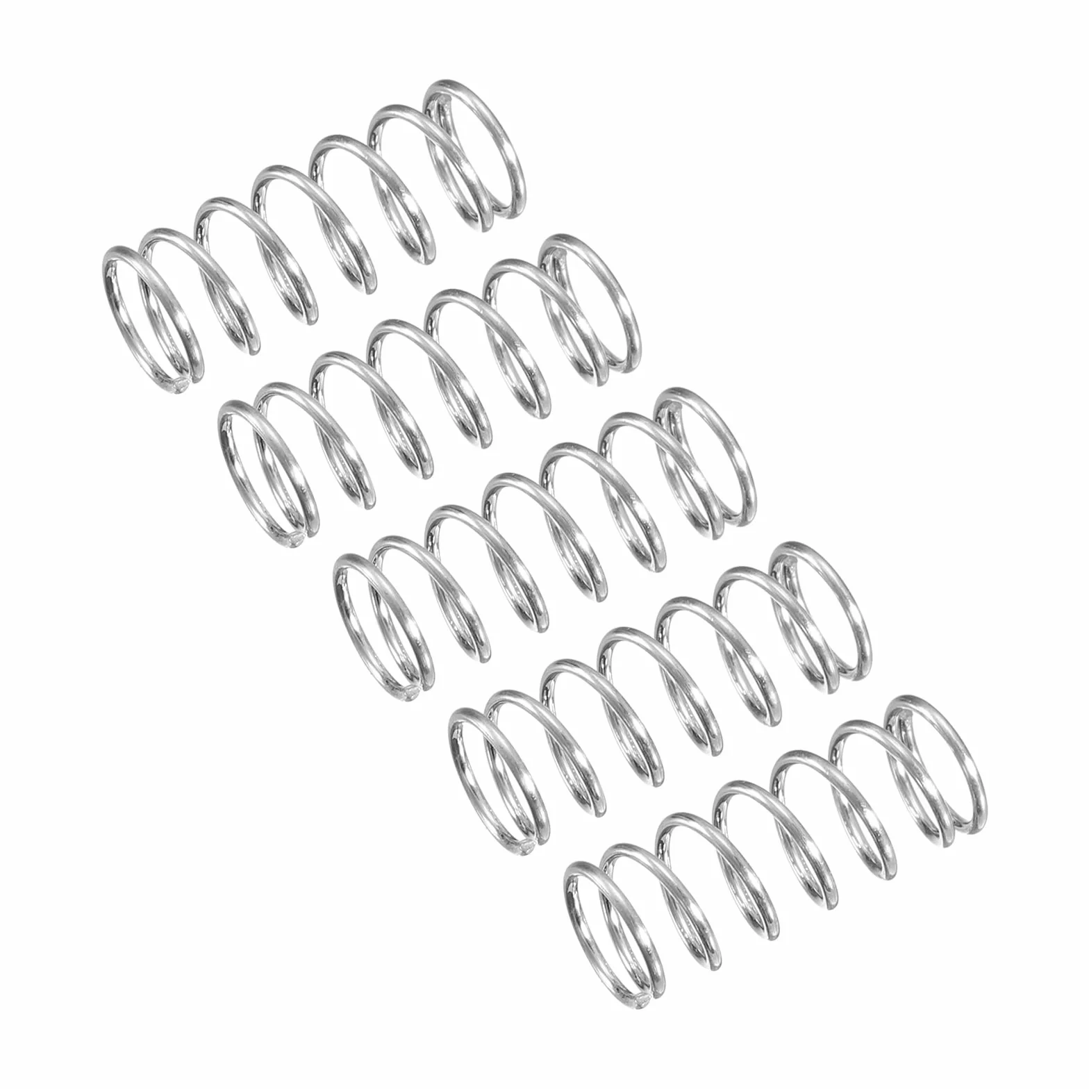Kompresja Wiosna 304 Stal Nierdzewna 6mm OD 0.6mm Drutu 15mm 5szt Srebrny Ton