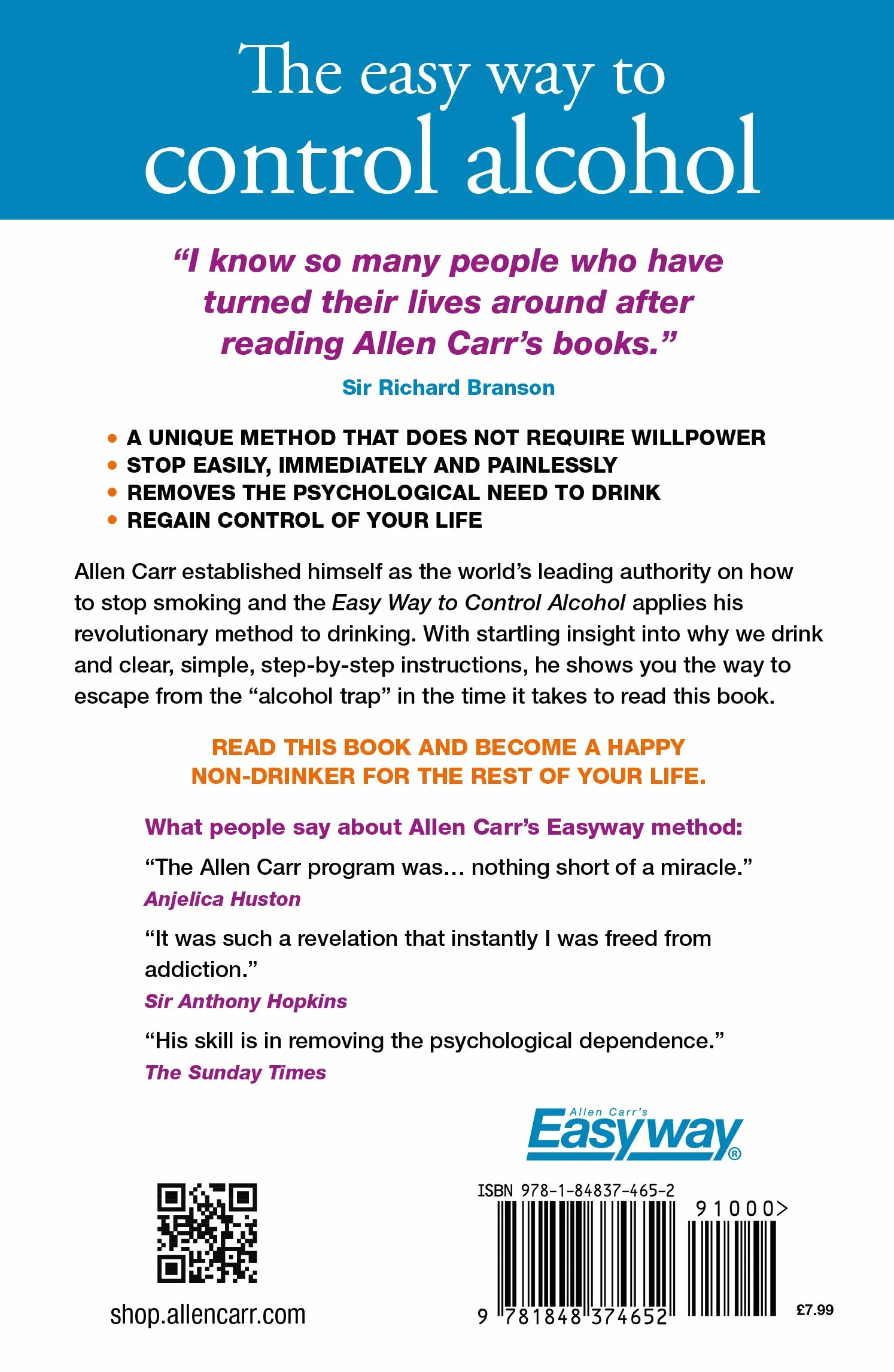Allen Carr's Easyway to Control Alcohol