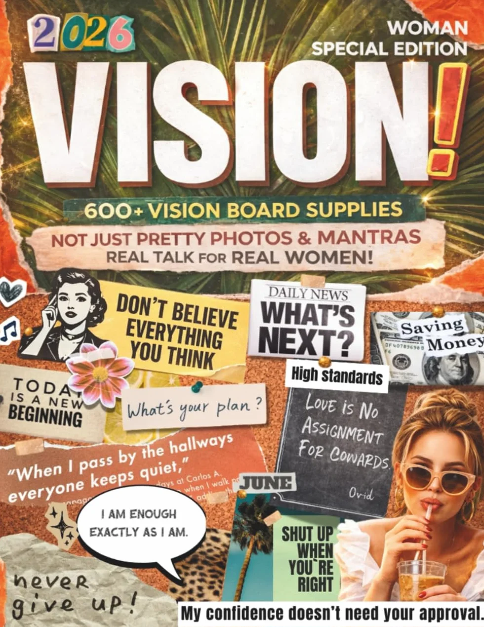 Vision Board Book for Women 2026: 600+ Words, Quotes & Images for Goal Setting & Dream Boards