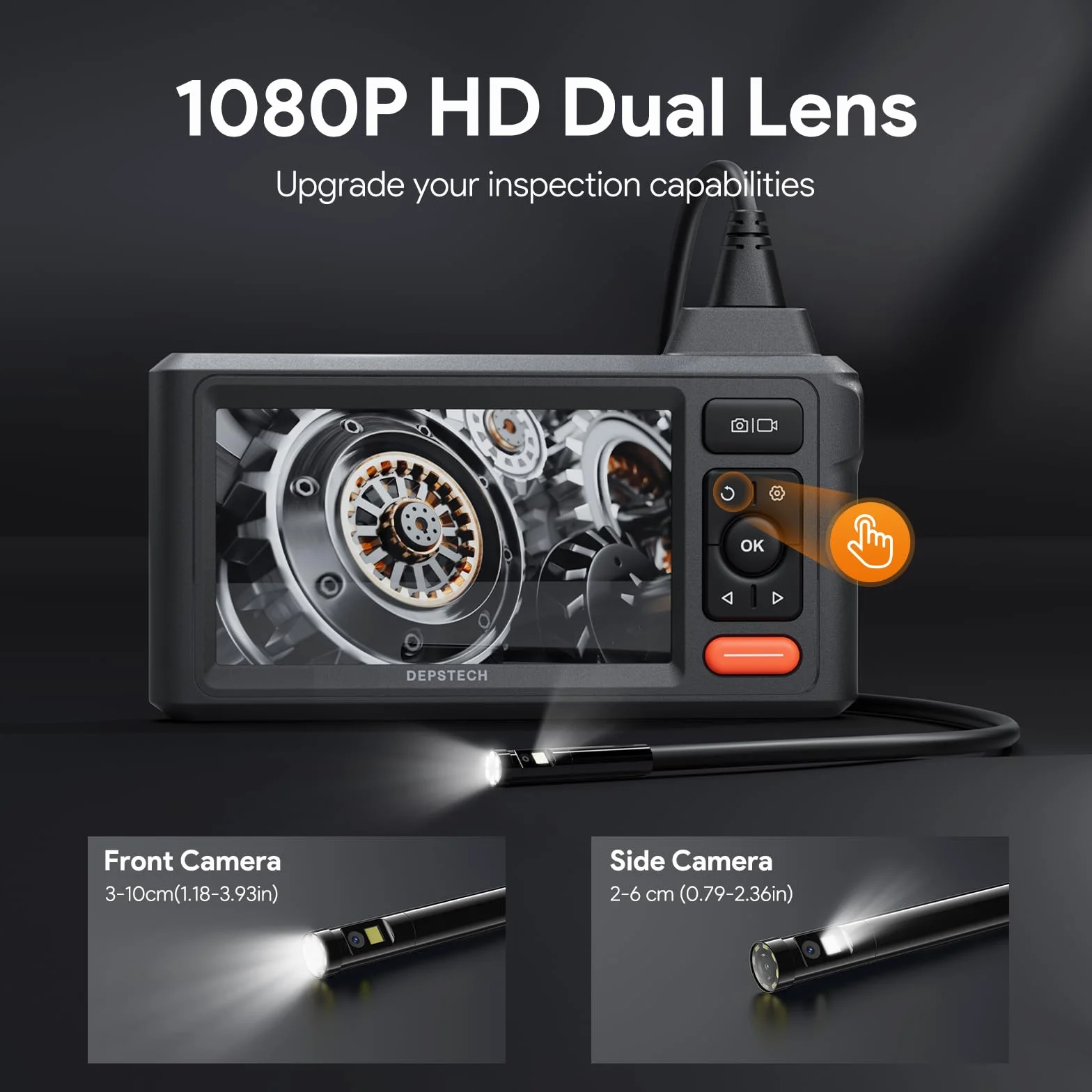 DEPSTECH DS620 kamera endoskopowa 5 cali IPS 8 mm 5 m