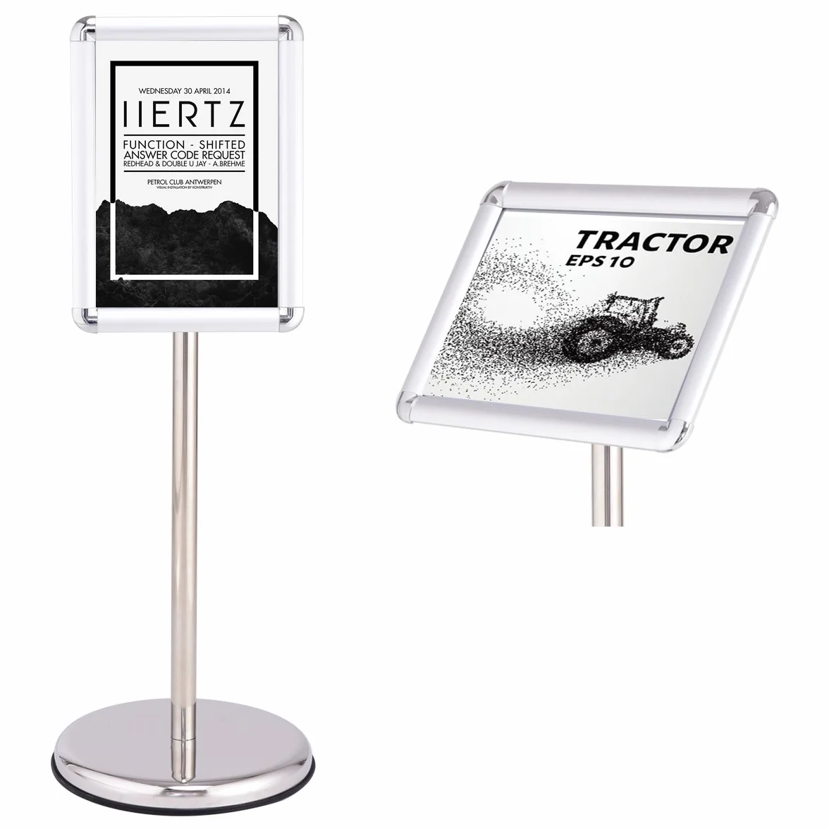 GIANTEX Uchwyt plakatowy A4 ze stopu aluminium, obracany 360°, stojak ekspozycyjny, srebrny