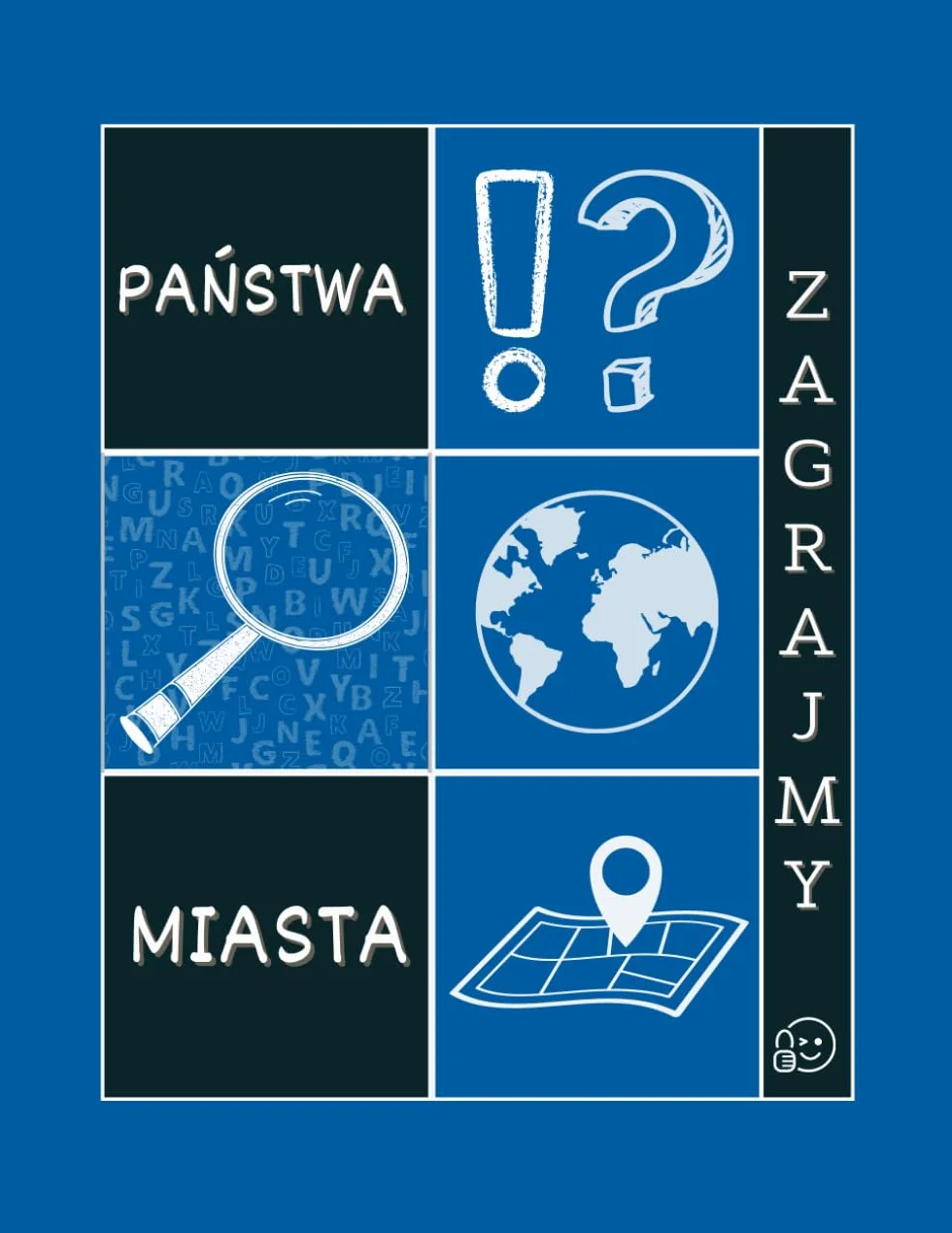 Państwa i Miasta - 50 Arkuszy do Gry: Proste Kategorie dla Dzieci Gra dla Całej Rodziny Minimalistyczny Design Plansze do gry Idealna na wakacje w podróży w domu szkole Zabawa i Edukacja