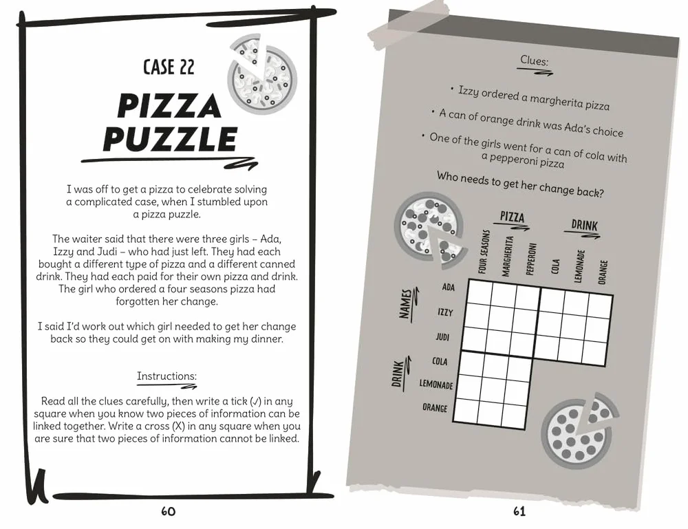 Cluedunnit: 5-Minute Mystery Puzzles for Kids: 60 cases to crack