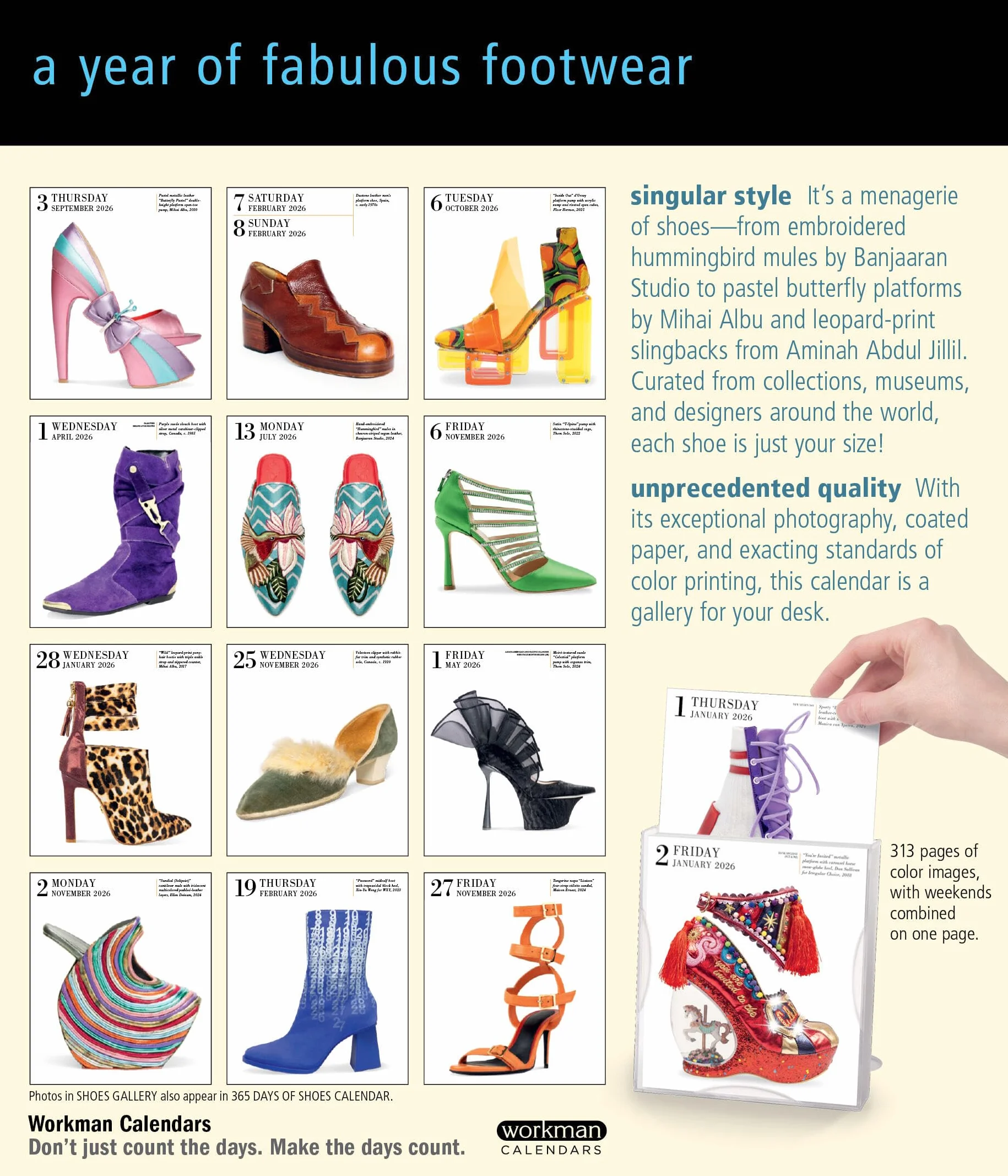 Shoes Page-A-Day(r) Gallery Calendar 2026: Every Day a New Pair to Indulge the Shoe Lover's Obsession