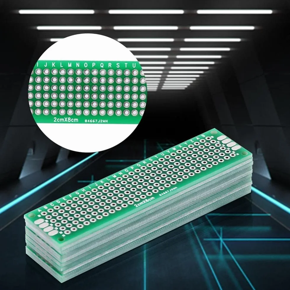 10 sztuk uniwersalna płytka drukowana 2 × 8 cm uniwersalna płytka drukowana deska do krojenia chleba deska do krojenia chleba PCB do lutowania rzemieślniczego
