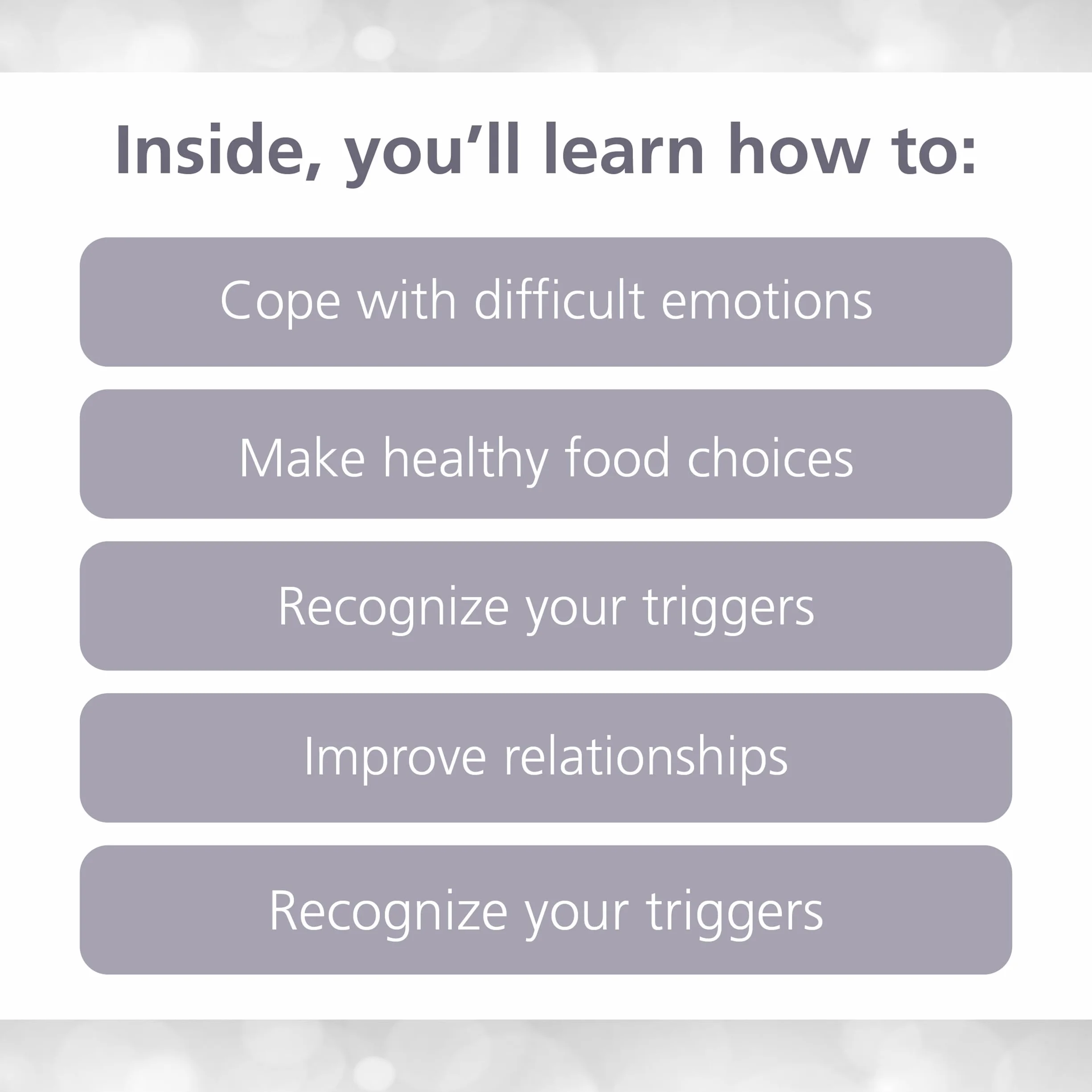 The Binge Eating Prevention Workbook: Eight-Week Program to Overcome Compulsive Eating