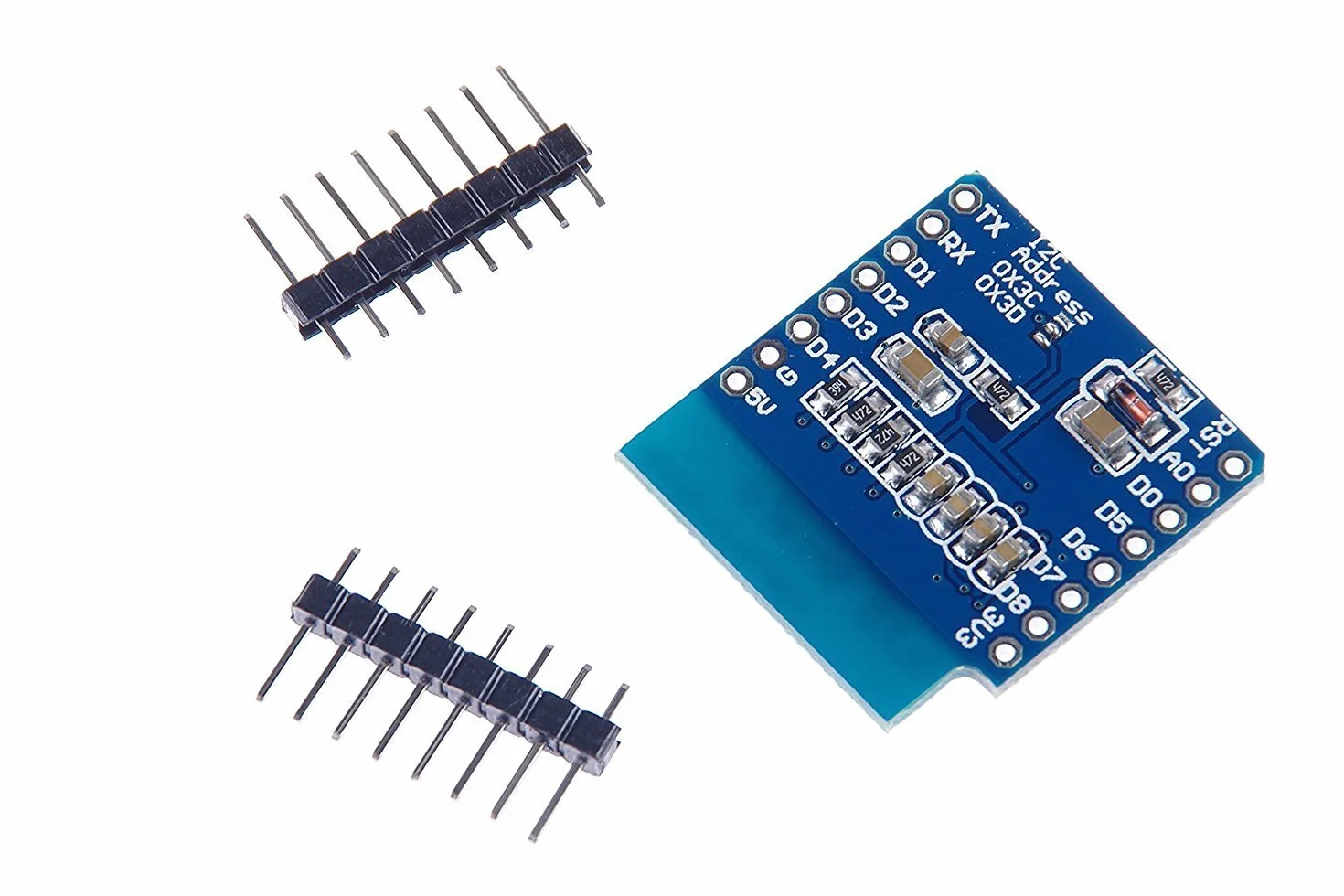 DollaTek Moduł wyświetlacza OLED Shield 0,66" 64 x 48 moduł LCD IIC/I2C