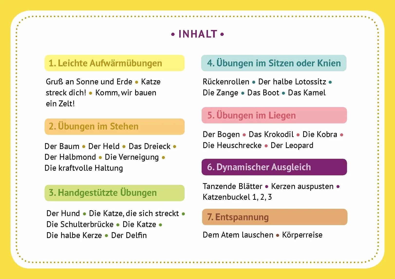 30 Kinderyoga-Bildkarten: Übungen und Reime für kleine Yogis