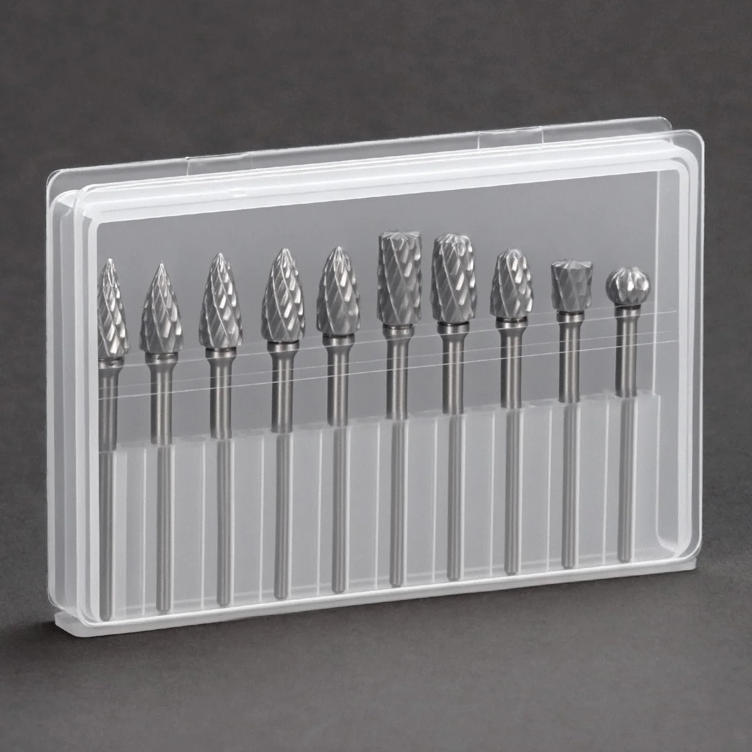 QWORK® 10 szt. Zadziory z podwójnym cięciem z węglika, zestaw zadziorów obrotowych z węglika wolframu 3mm Shank 6mm głowica szlifierska do DIY rzeźba polerowanie metalu grawerowanie