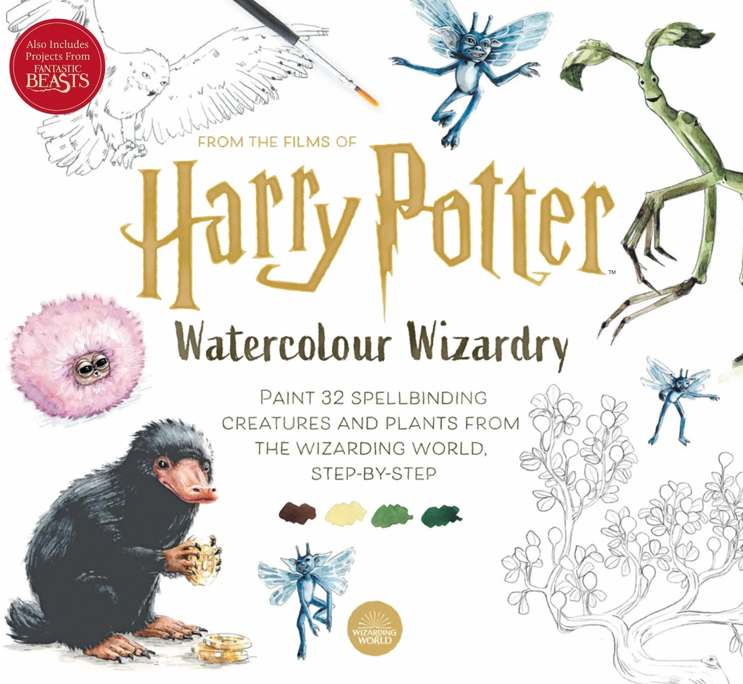 Harry Potter Watercolour Wizardry: Paint 32 Spellbinding Creatures & Plants Step by Step