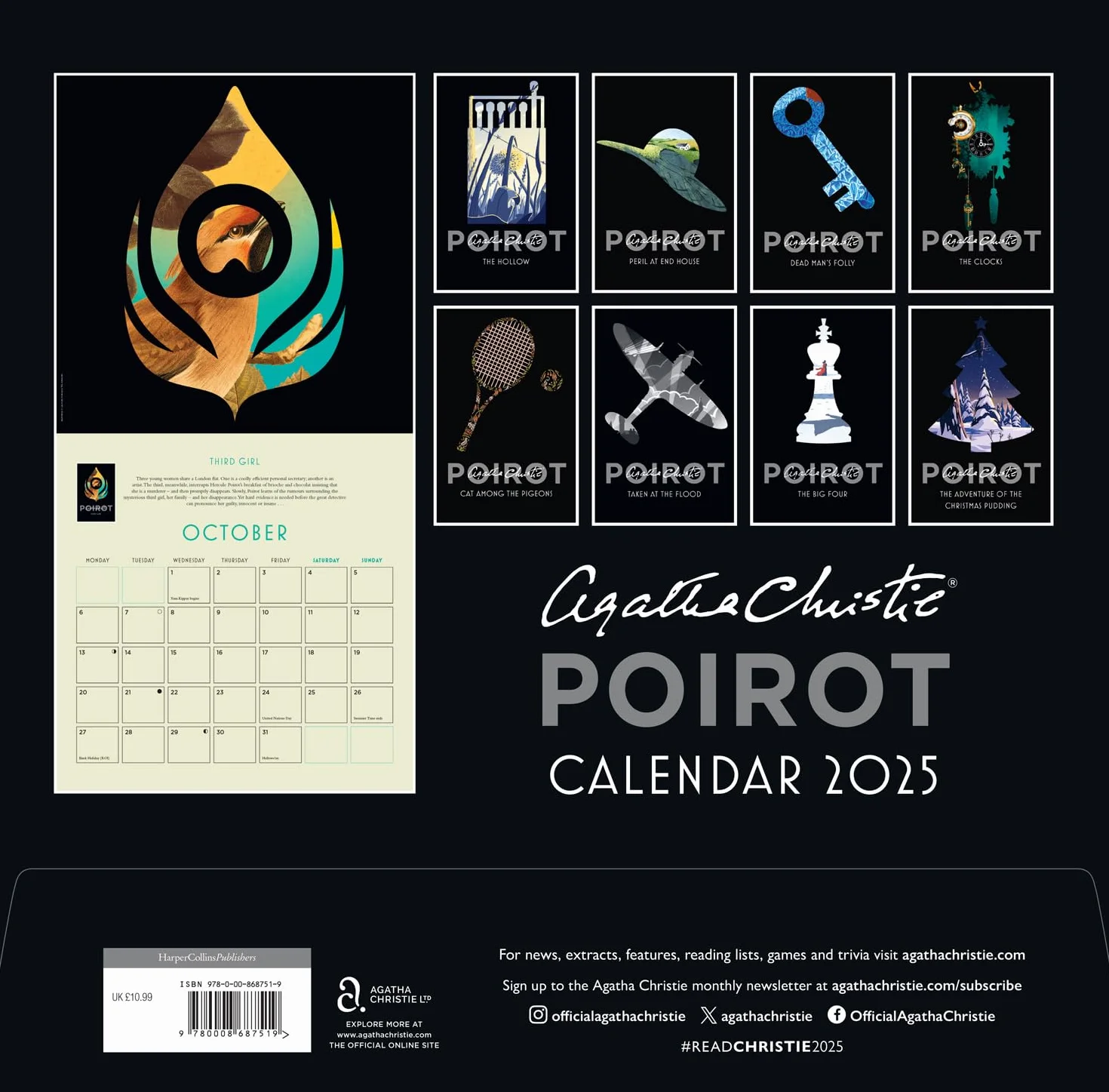 Agatha Christie Poirot Calendar 2025
