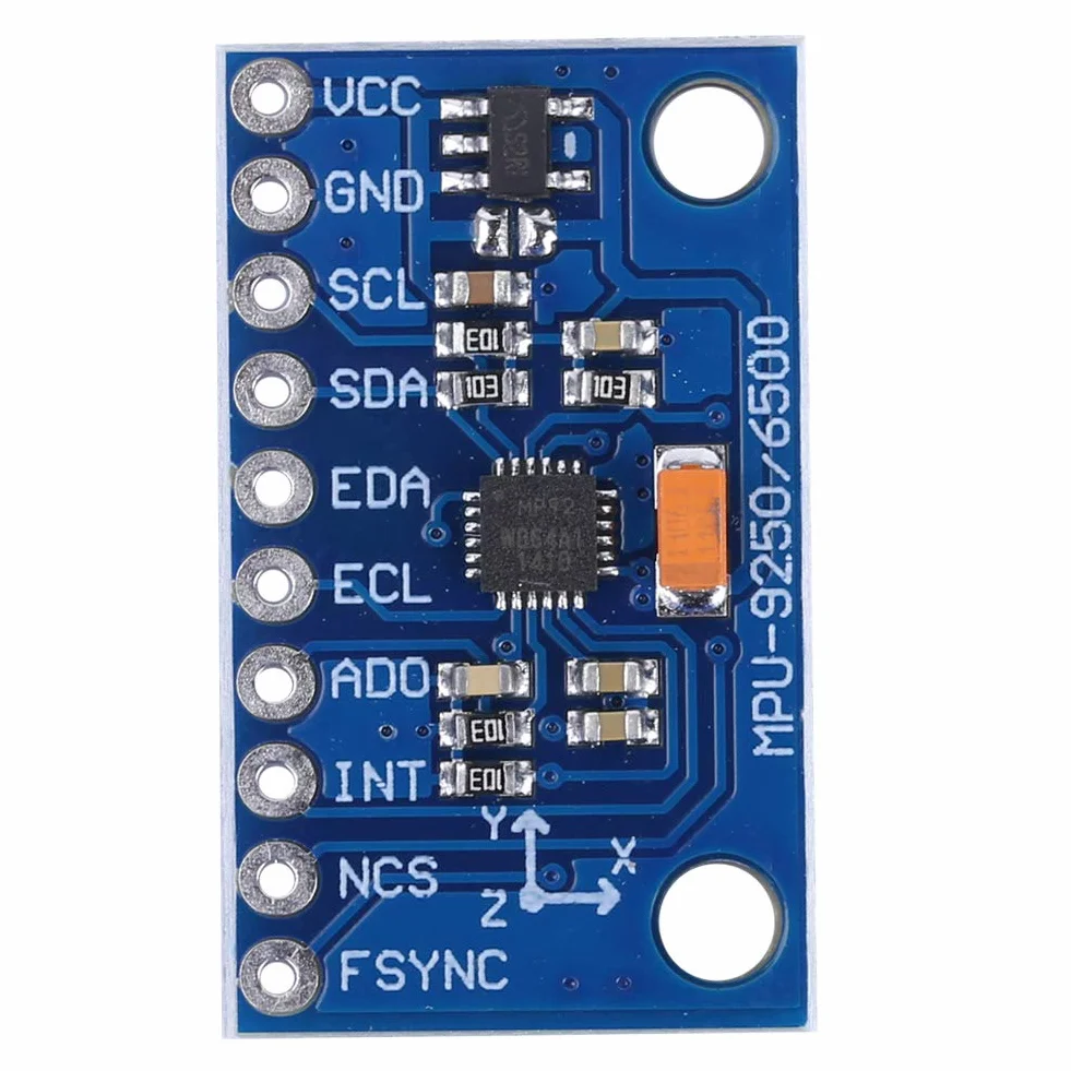 NIKOU MPU-9250 moduł żyroskopowy, 9-osiowy-16-bitowy czujnik przyspieszenia 3~5V