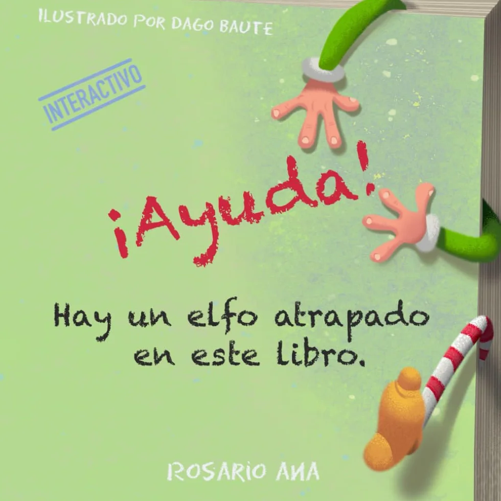 ¡Ayuda! Hay un elfo atrapado en este libro: Libro infantil interactivo para niños de 3 a 6 años