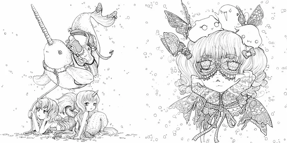 Pop Manga Coloring Book