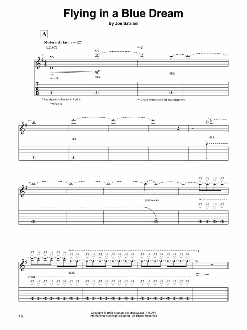 Joe Satriani Guitar Play-Along Vol. 185 - Book/Online Audio