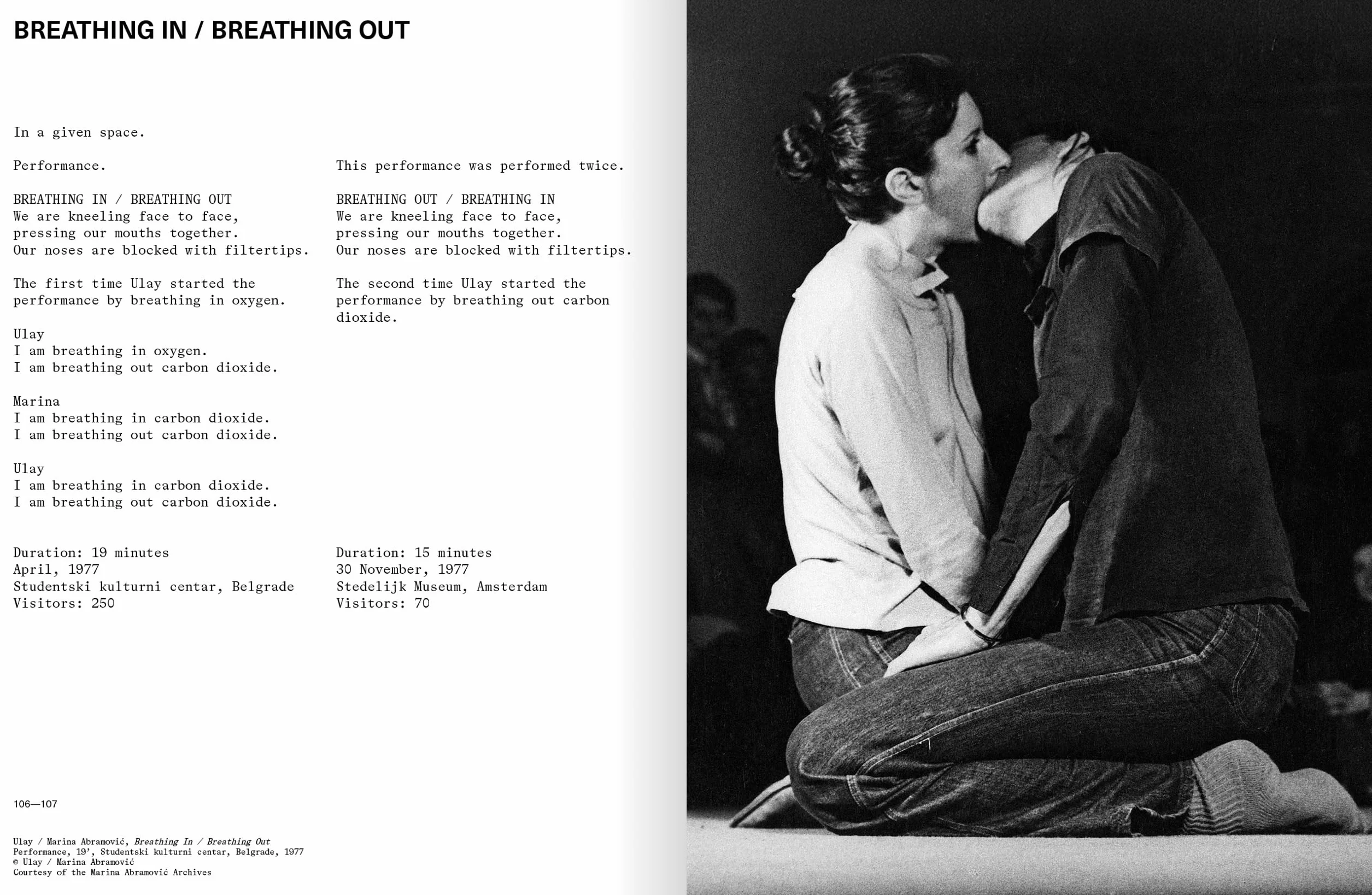 ART VITAL, 12 Years of Ulay / Marina Abramovic /anglais
