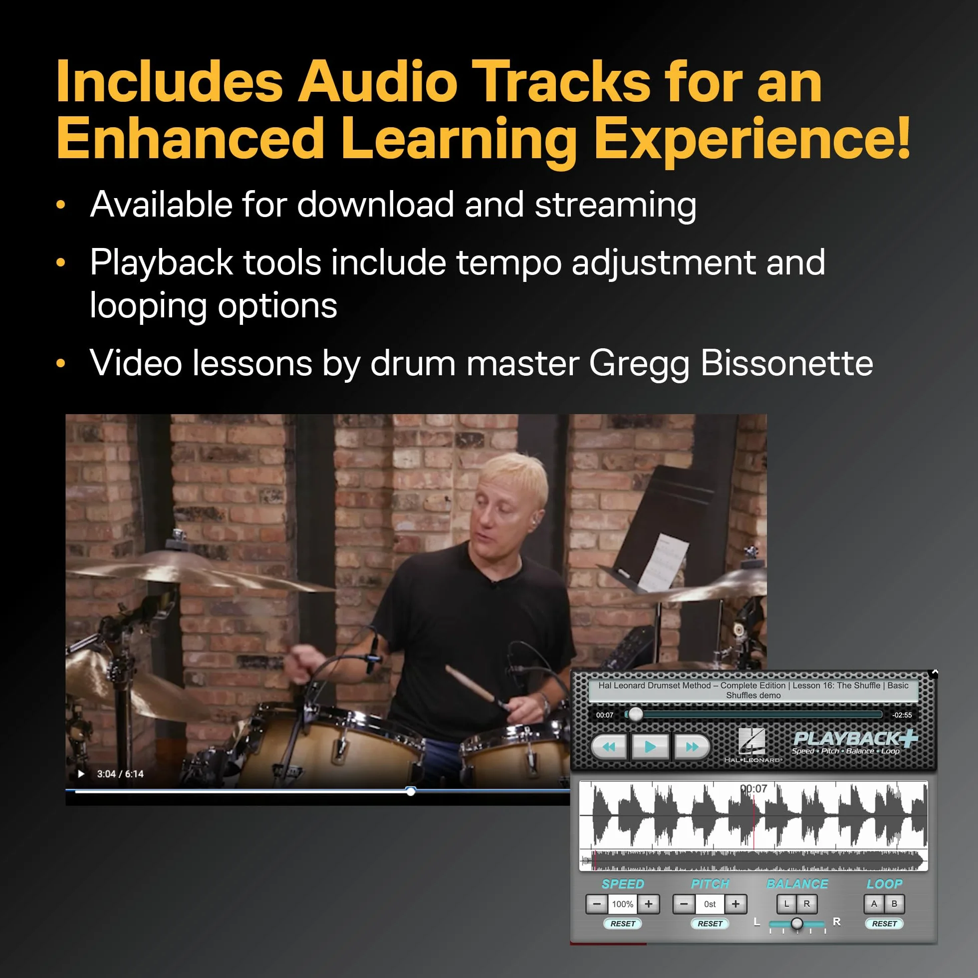 Hal Leonard Drumset Method Complete Edition Book Online Audio Books 1 & 2 Video